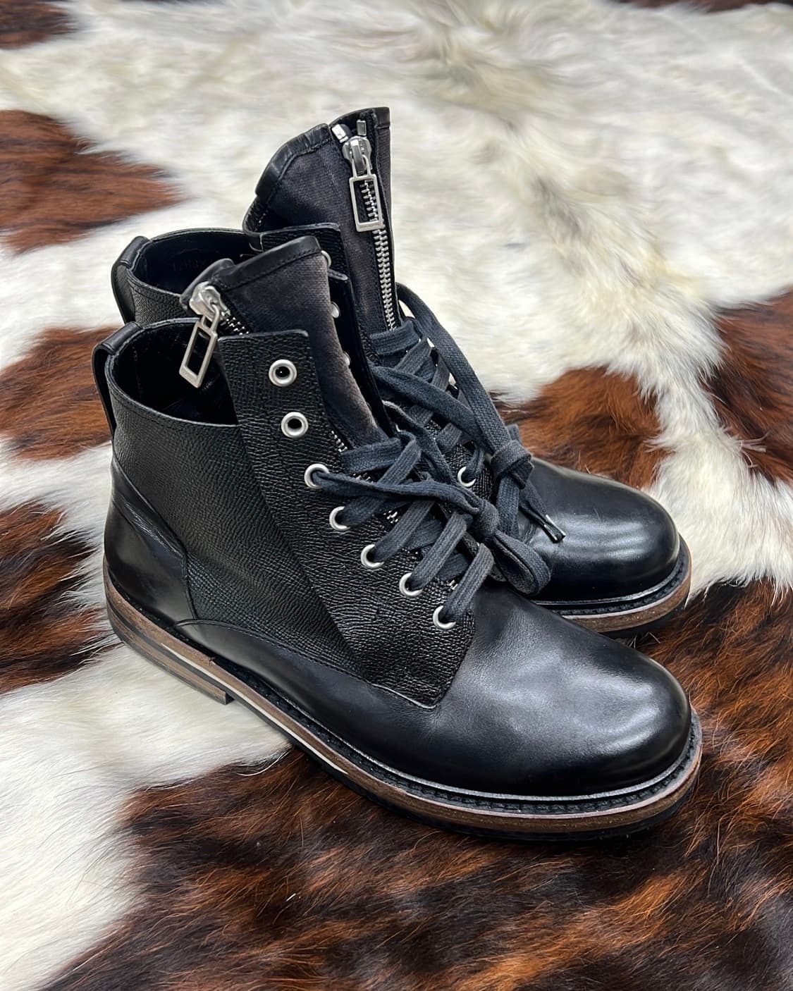디올 옴므 크리스반아쉐 12SS 밀리터리 컴뱃 지퍼 부츠 상품이미지6