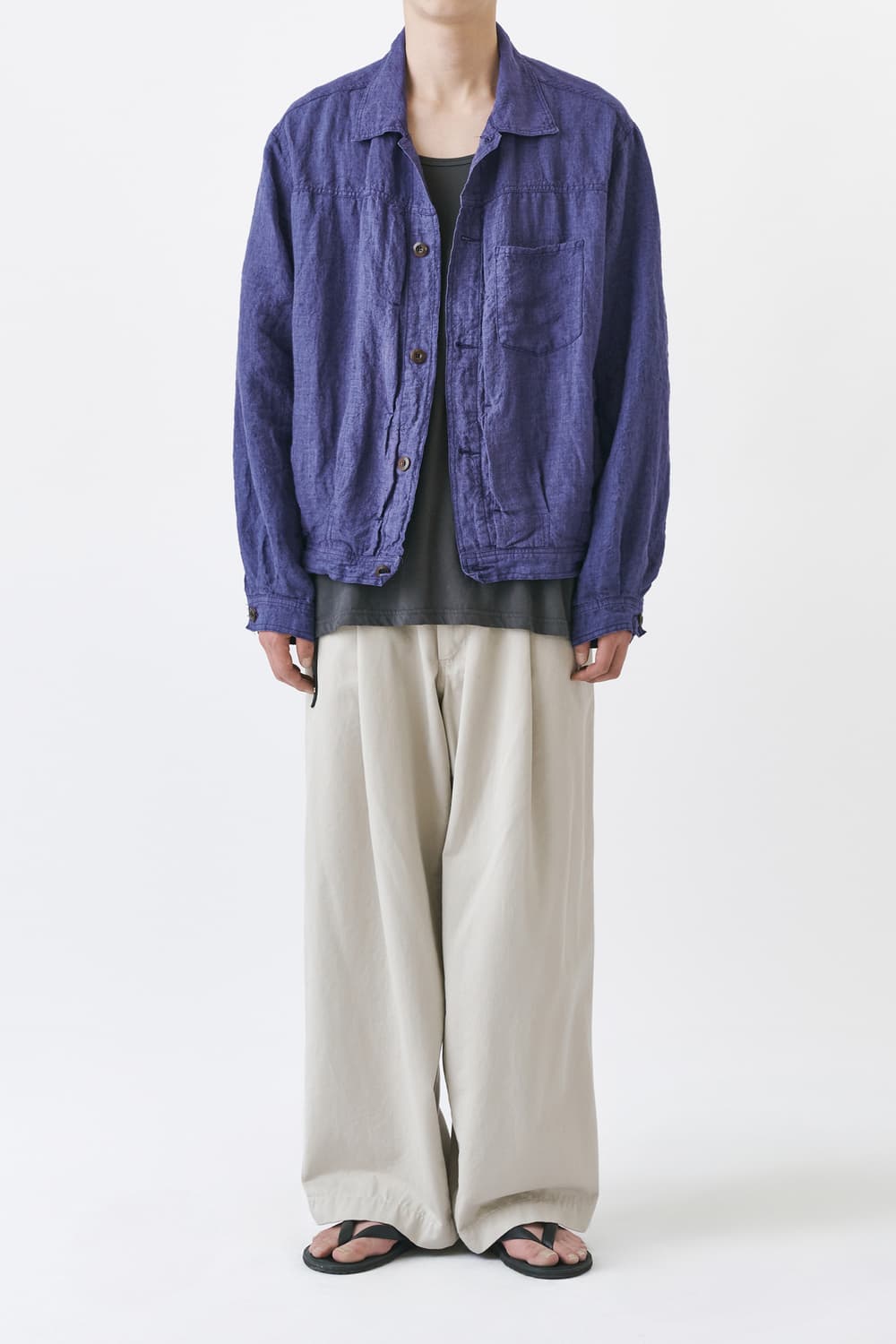 이얼즈어고 프렌치 린넨 트러커 자켓 M 상품이미지3