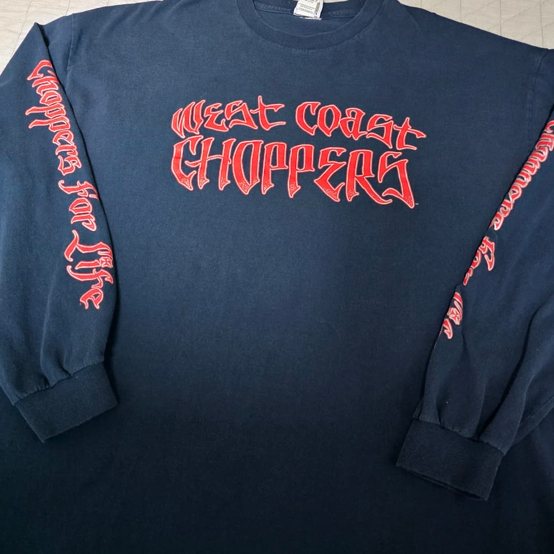 [3XL] 빈티지 WCC 웨스트 코스트 차퍼스 폰트 롱슬리브 네이비 상품이미지2