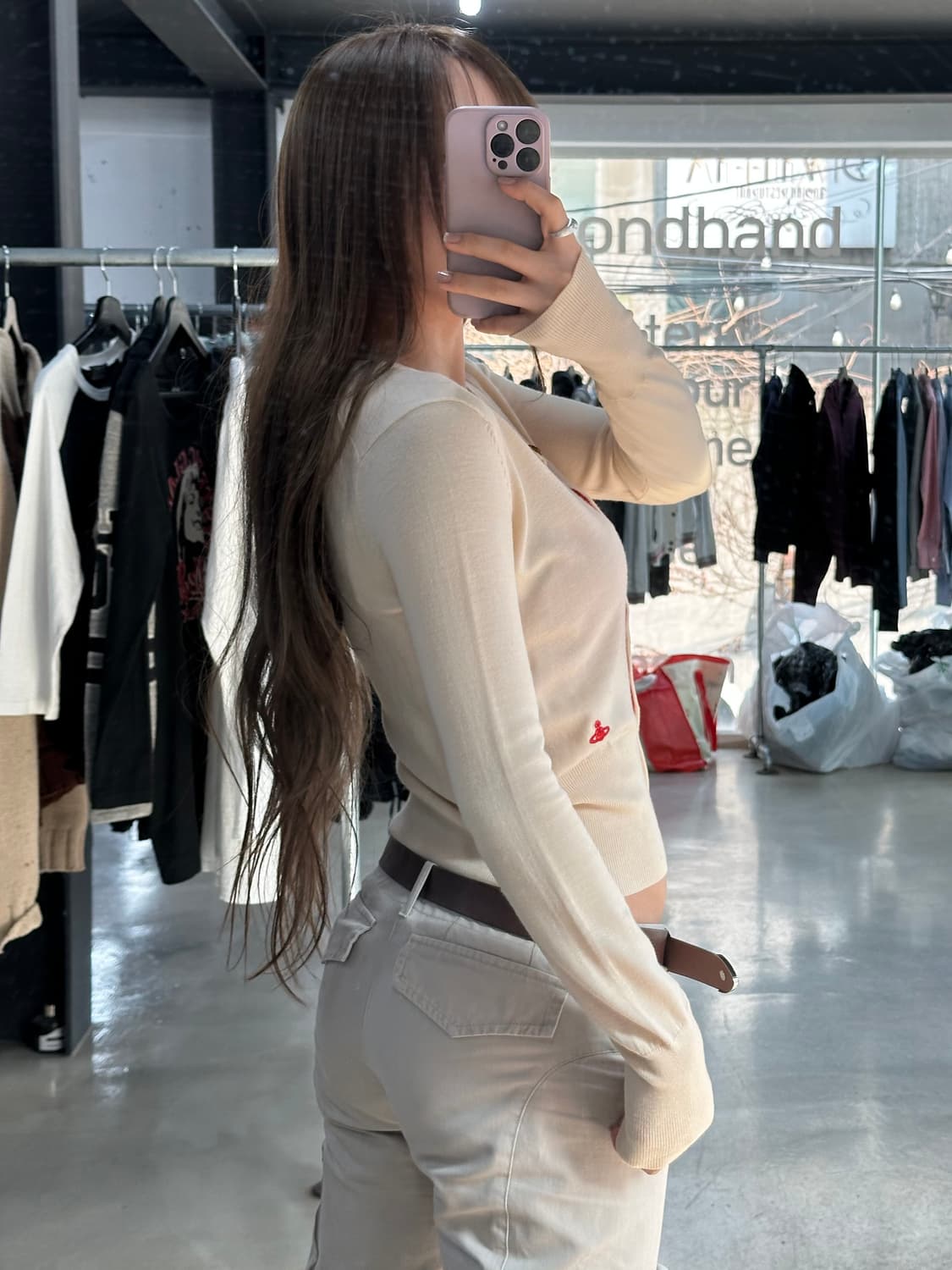 비비안웨스트우드 레드라벨 자수 울 가디건 상품이미지4