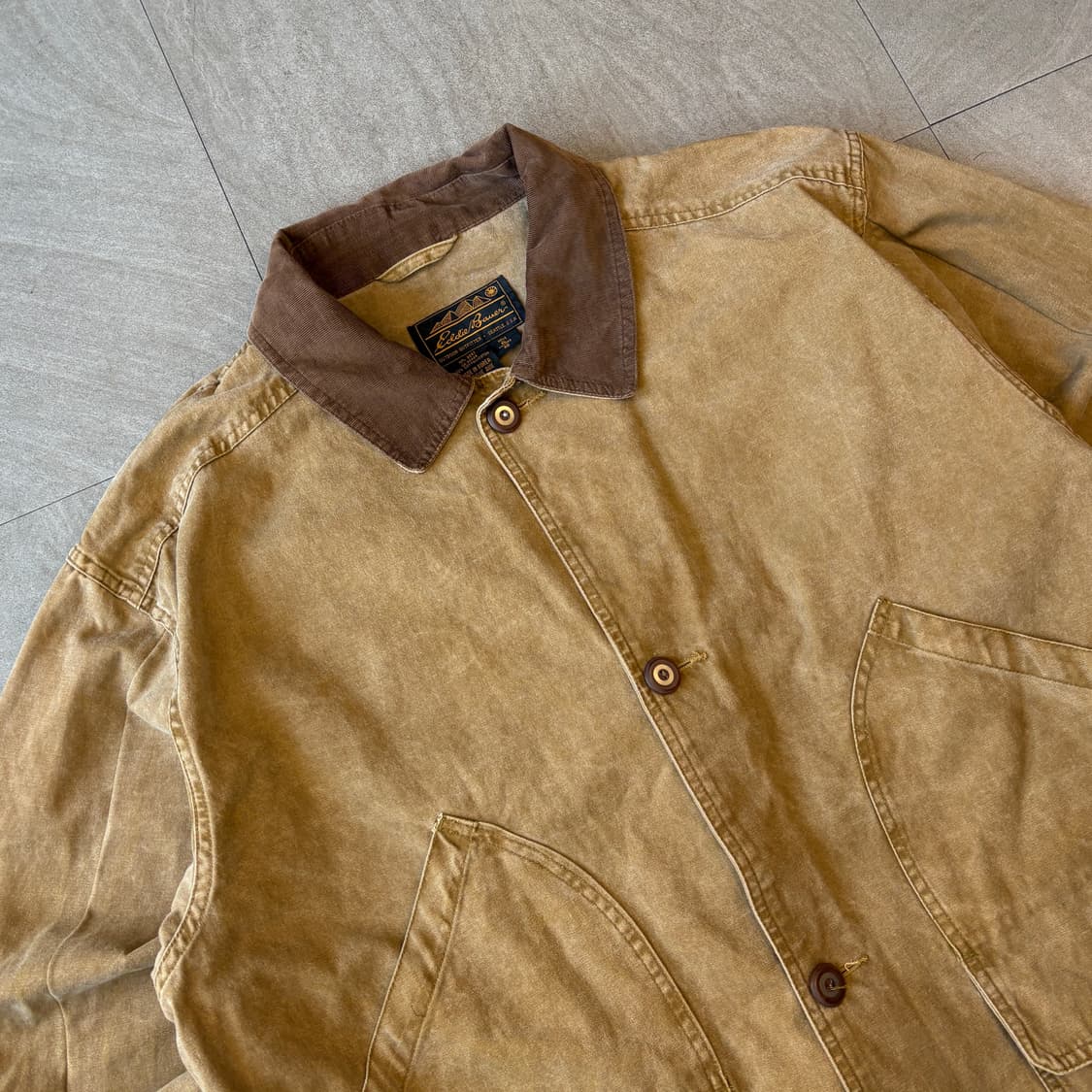 90년대 생산 에디바우어 브라운 헌팅 자켓 상품이미지2