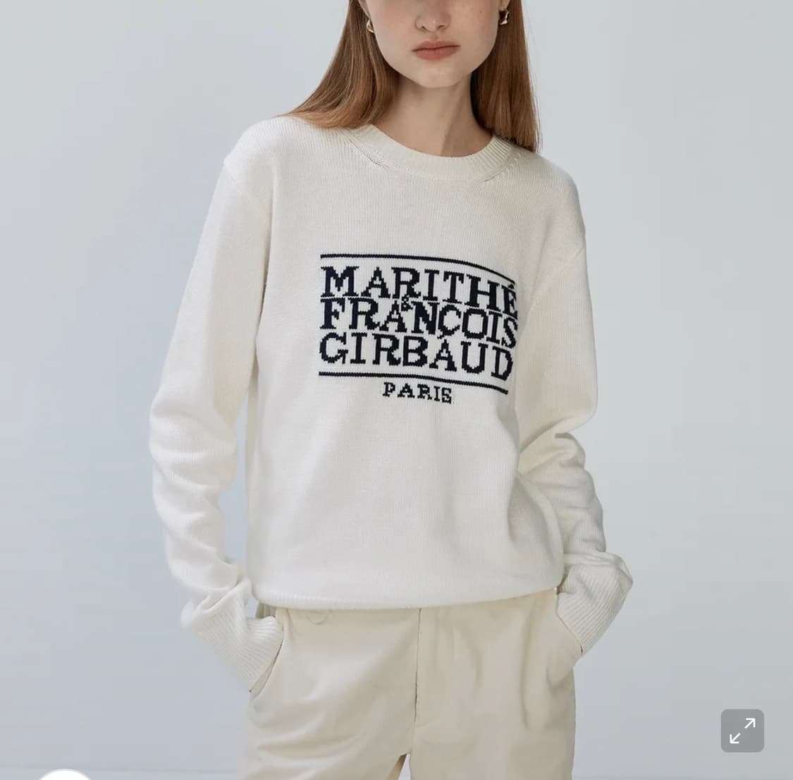 마리떼 프랑소와 저버 클래식 로고 니트 아이보리 상품이미지1