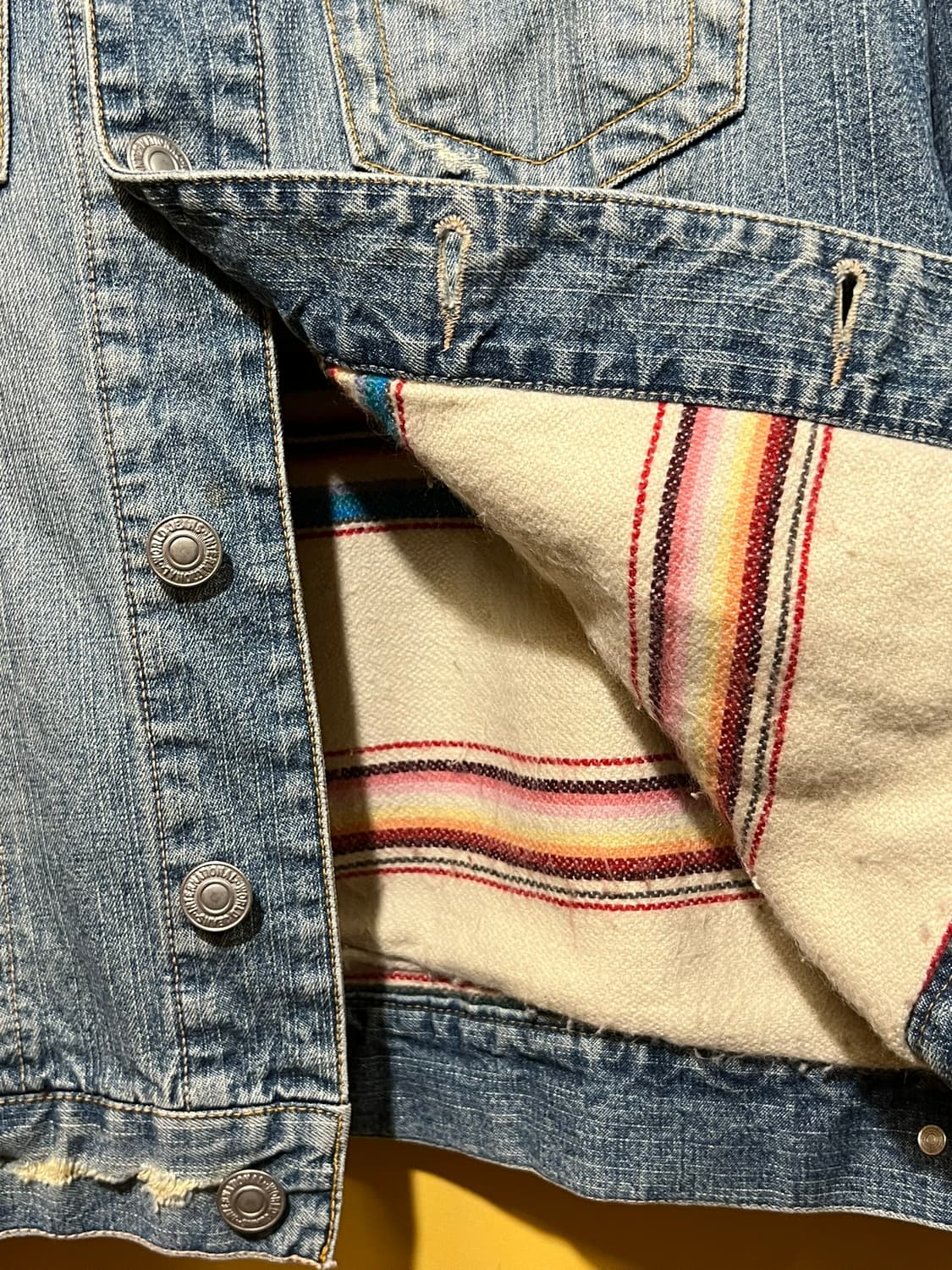 [M] 일본빈티지 블랭킷 라이닝 데님 트러커 자켓 상품이미지9