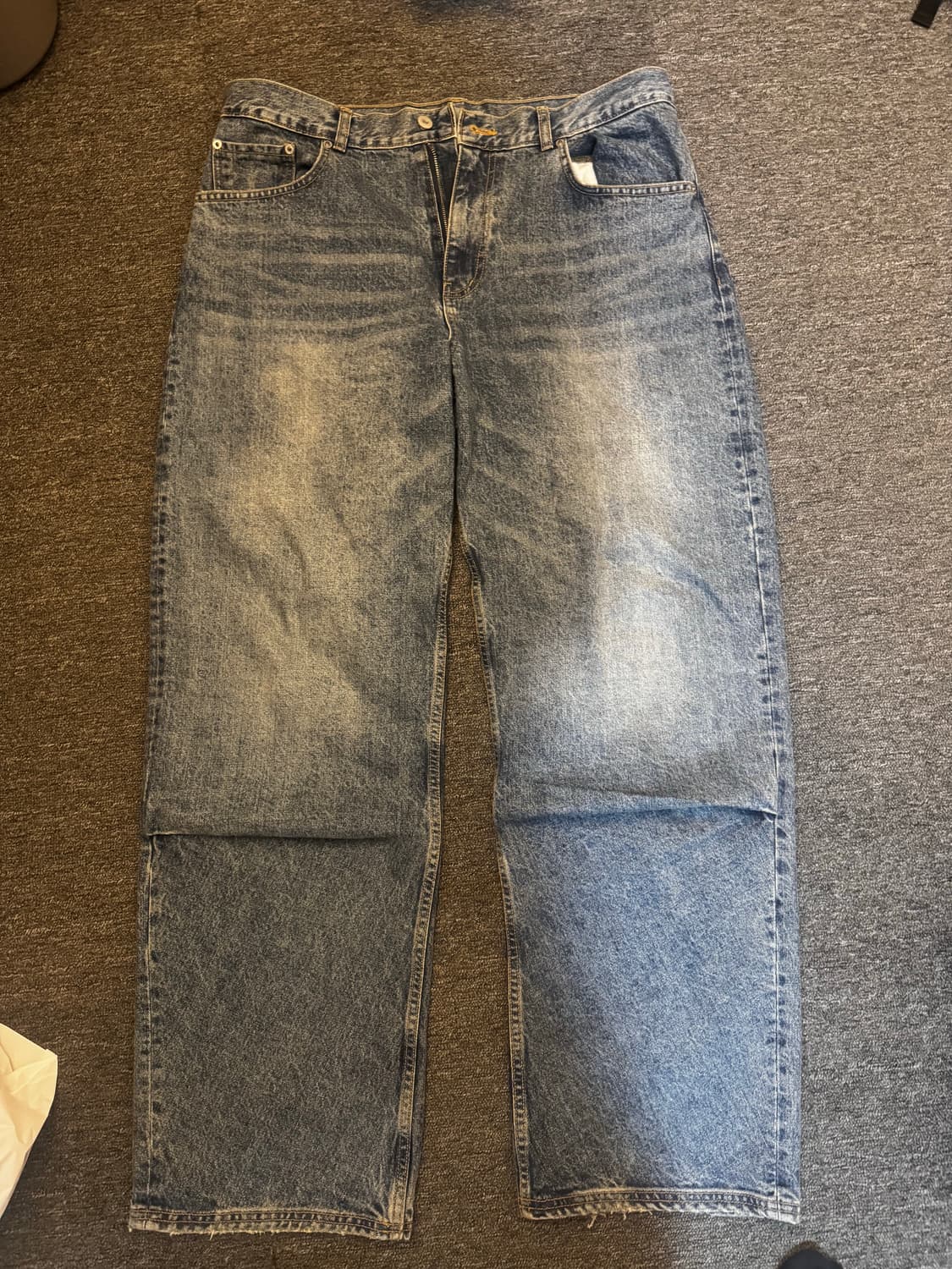 산산기어 워싱 데님 팬츠 블루 4사이즈 상품이미지2