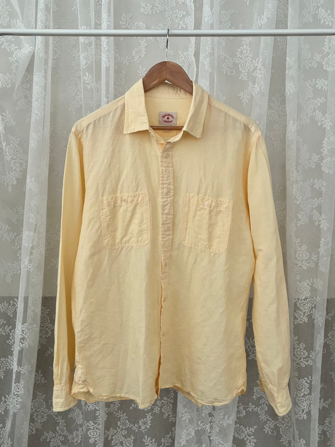 L) 브룩스 브라더스 린넨 코튼 셔츠 옐로우 상품이미지1