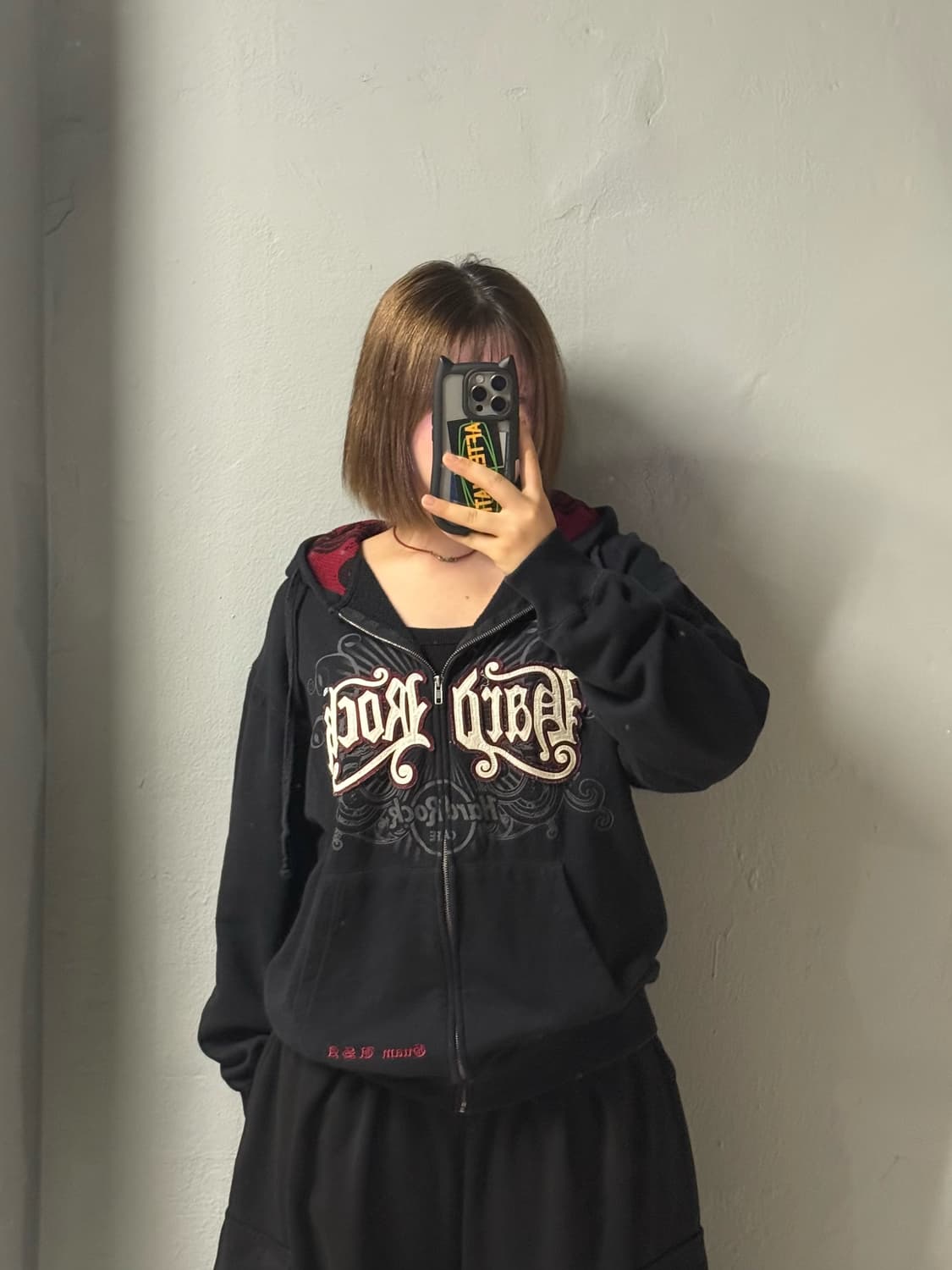 hard rock cafe lettering hood zip-up  상품이미지1