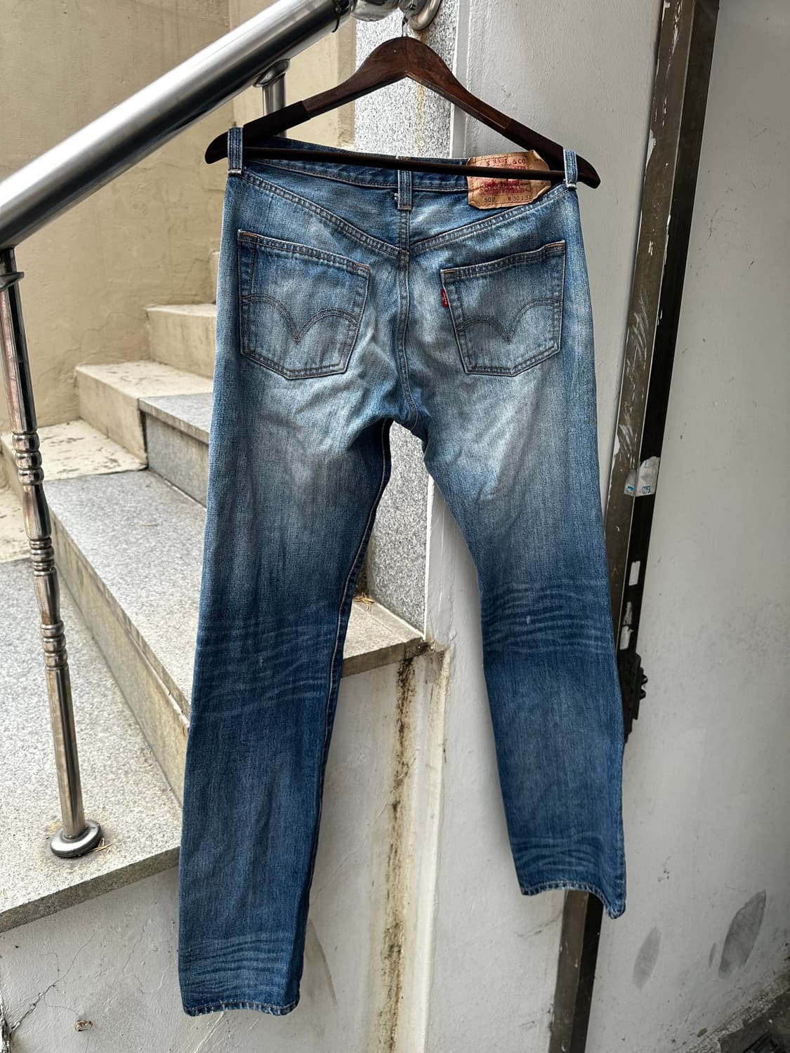 Levi’s 501 워싱 데님 팬츠 w31 상품이미지3