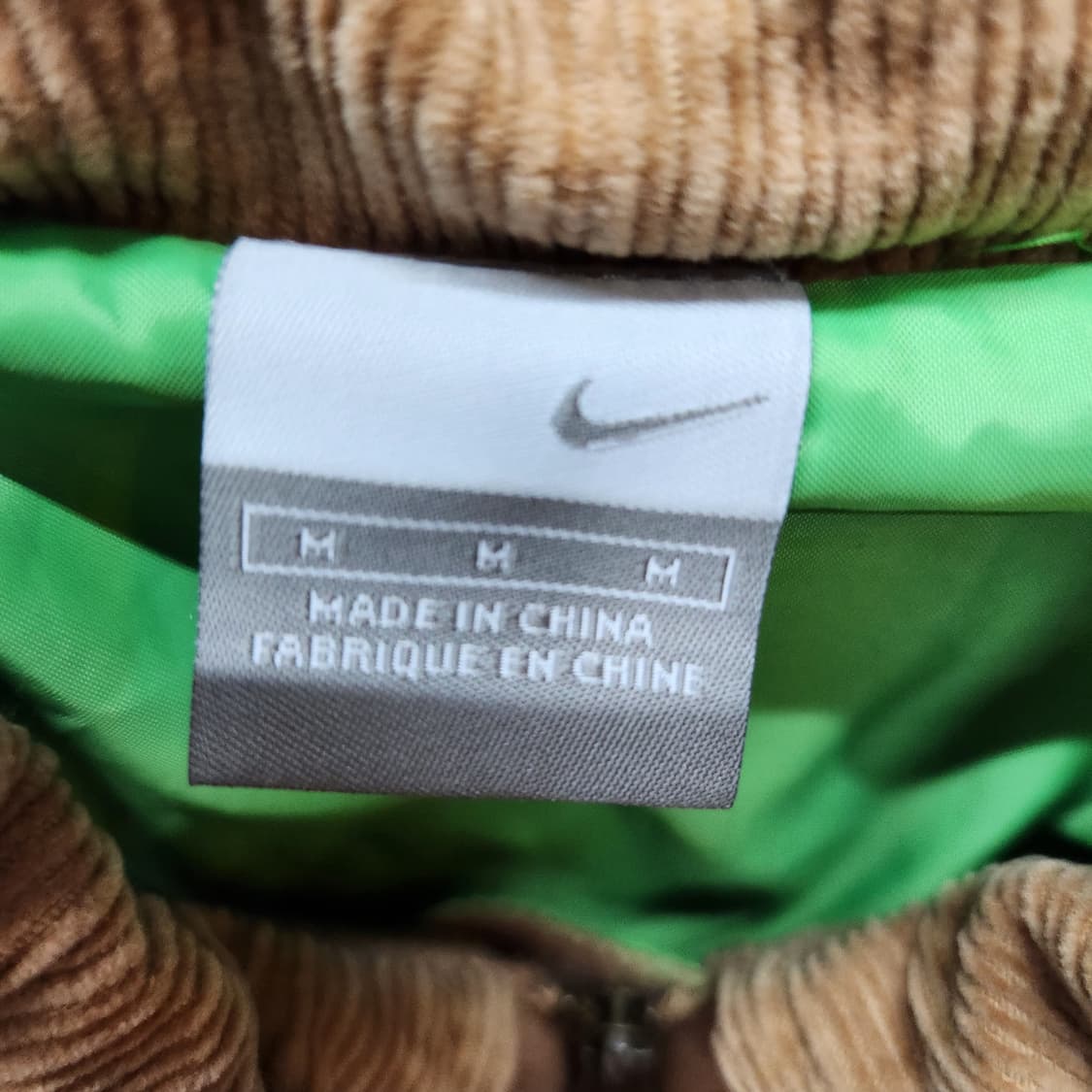 나이키 코듀로이 카라 울혼방 사이드포켓 체크 점퍼 M(M) 상품이미지6