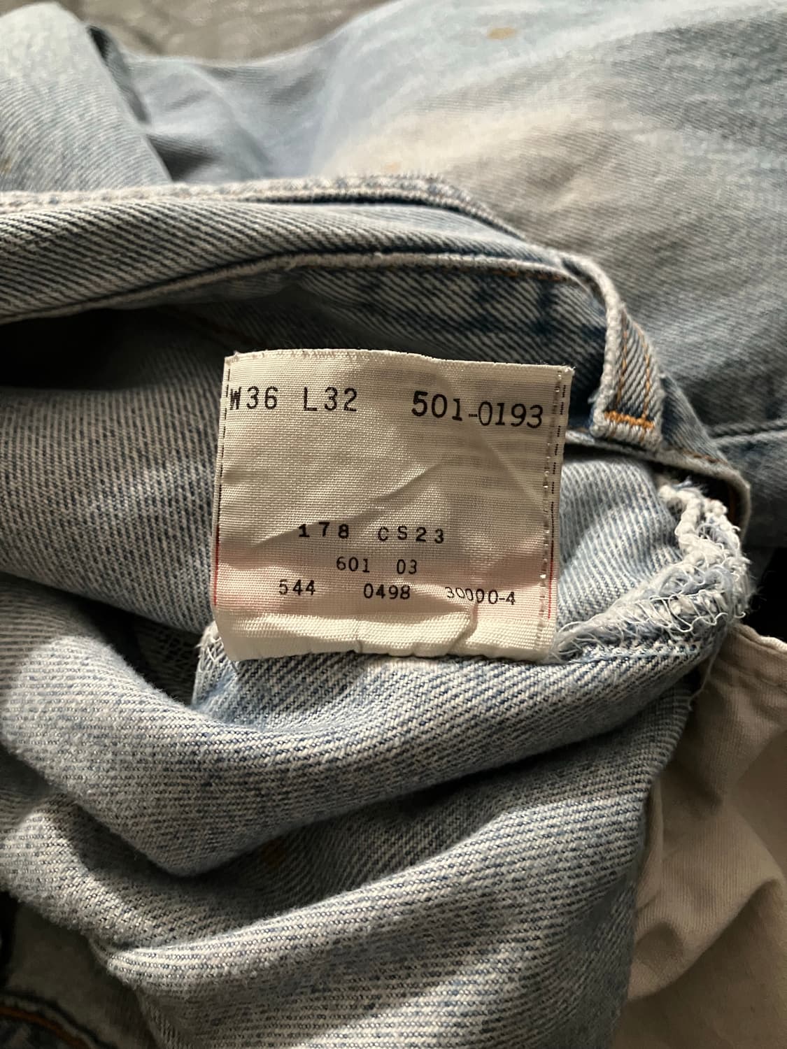 🇺🇸 90s USA 빈티지 리바이스 501 데님 팬츠 상품이미지10