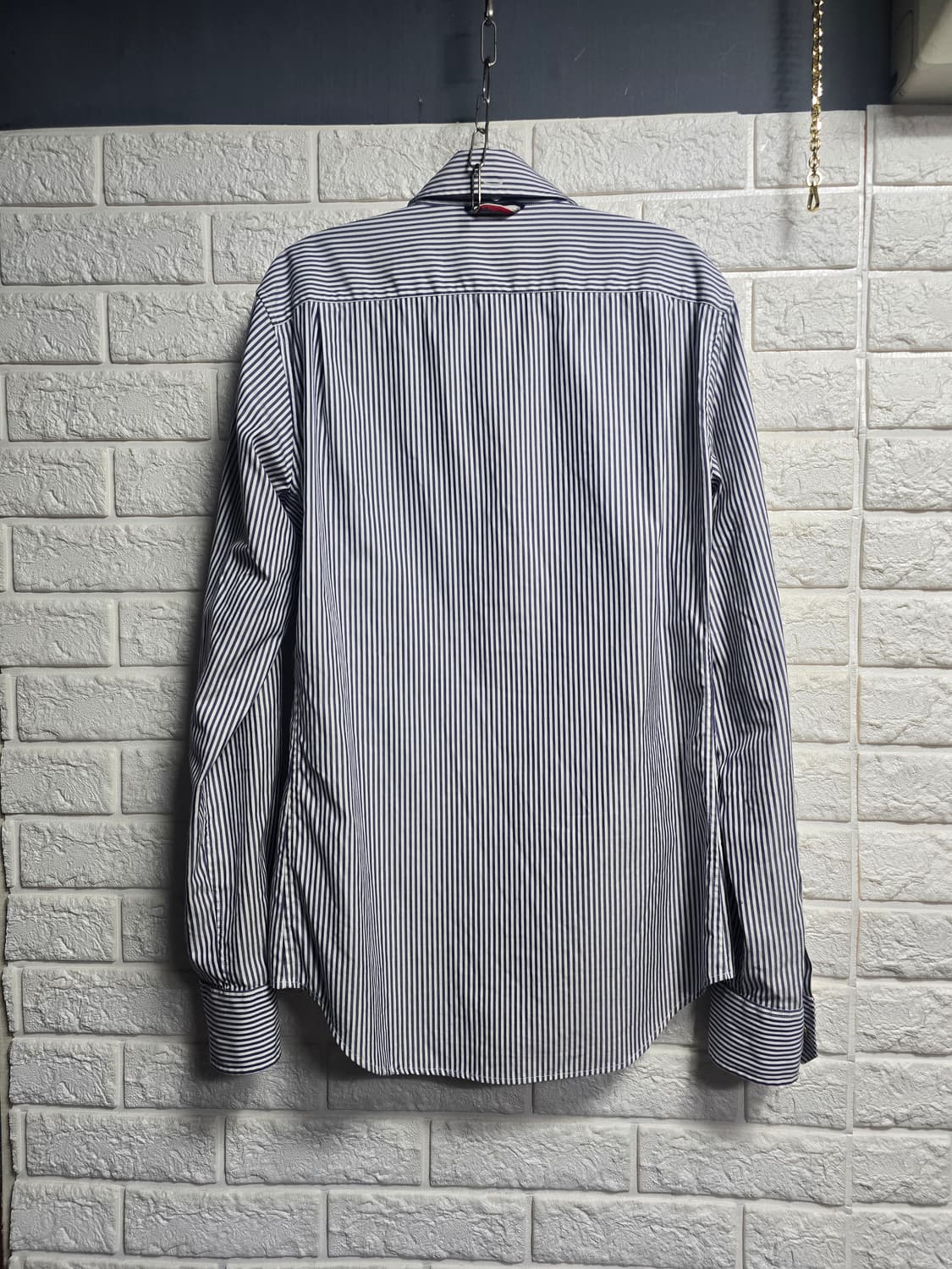 몽클레어 감마 블루 체크 스트라이프 셔츠 1 상품이미지2