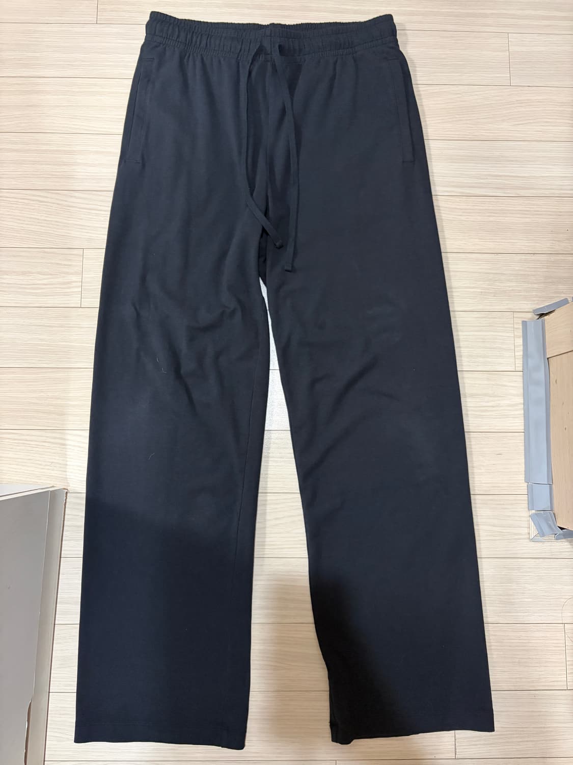 스킴스 저지 라운지 스트레이트 레그 팬츠 블랙 xs 상품이미지1