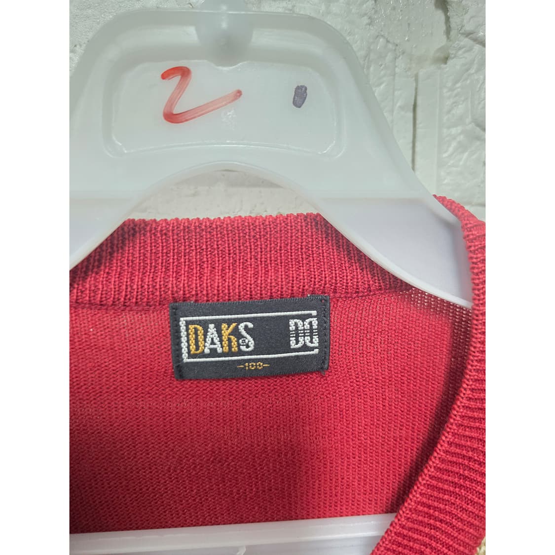 닥스 체크 니트 가디건 100 상품이미지2