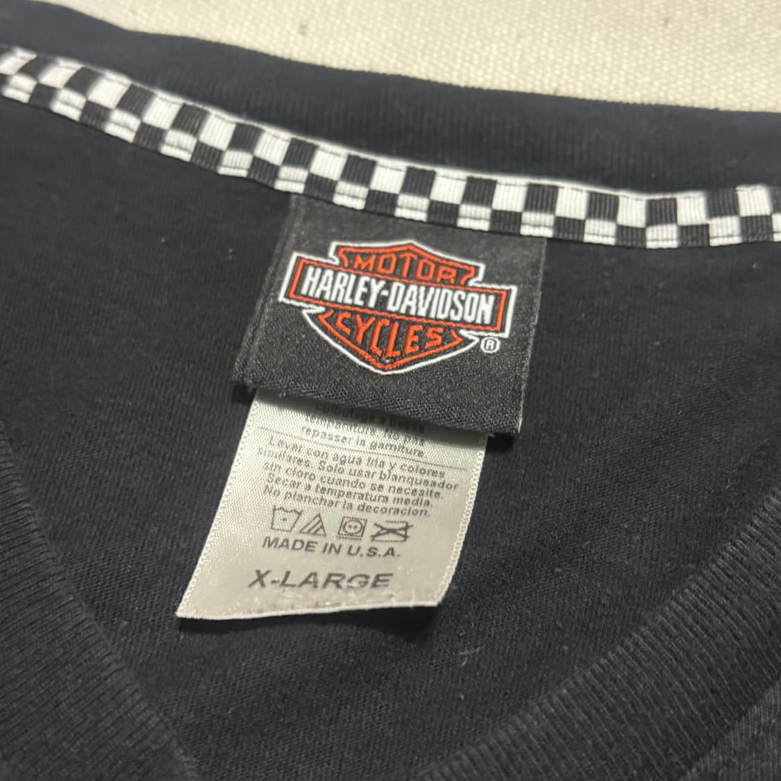XL 할리데이비슨 빅 프린팅 블랙 반팔티 상품이미지4