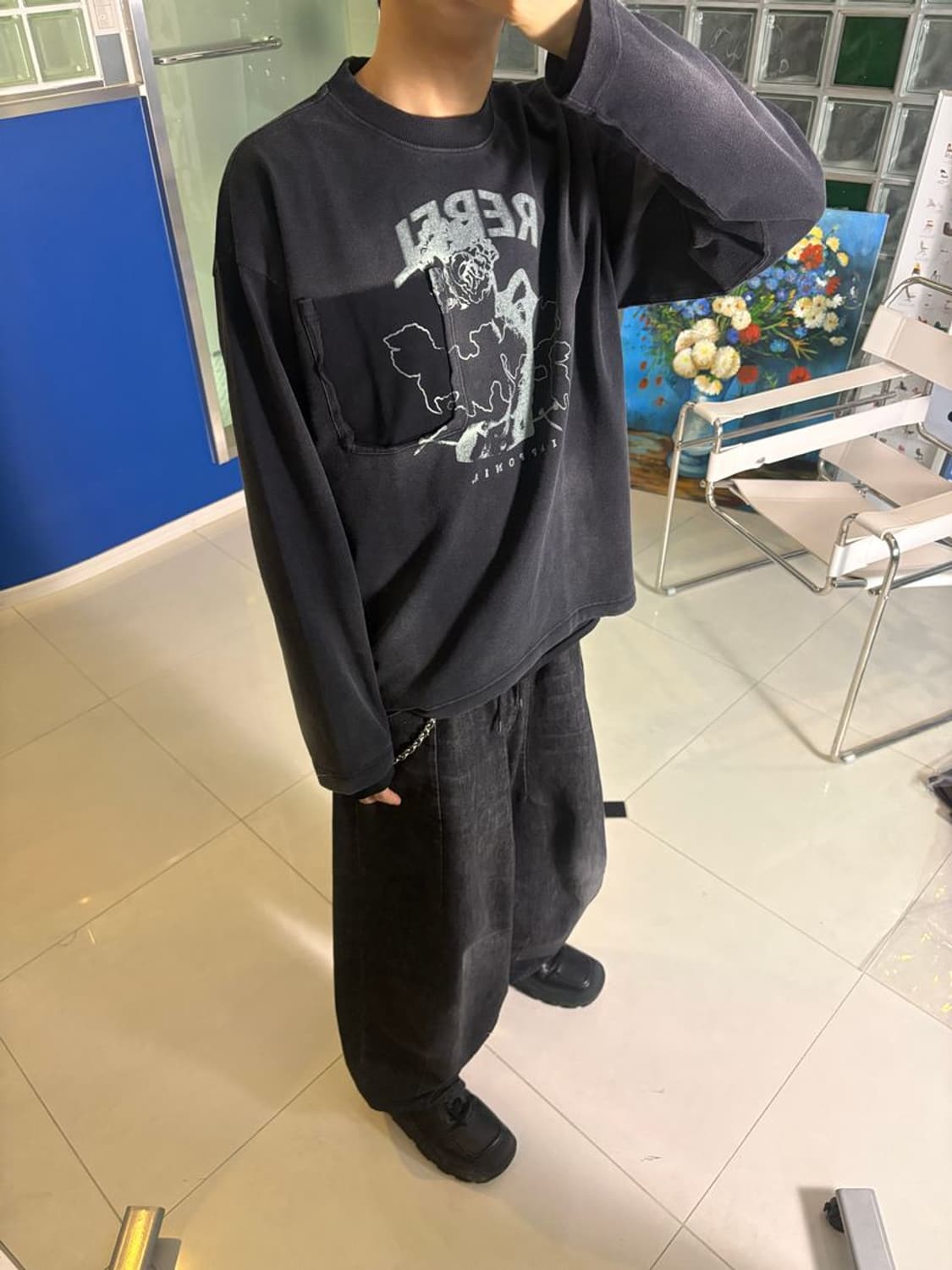 PRINT L/S TEE 더티 프린트 긴팔 티셔츠 #01 상품이미지2