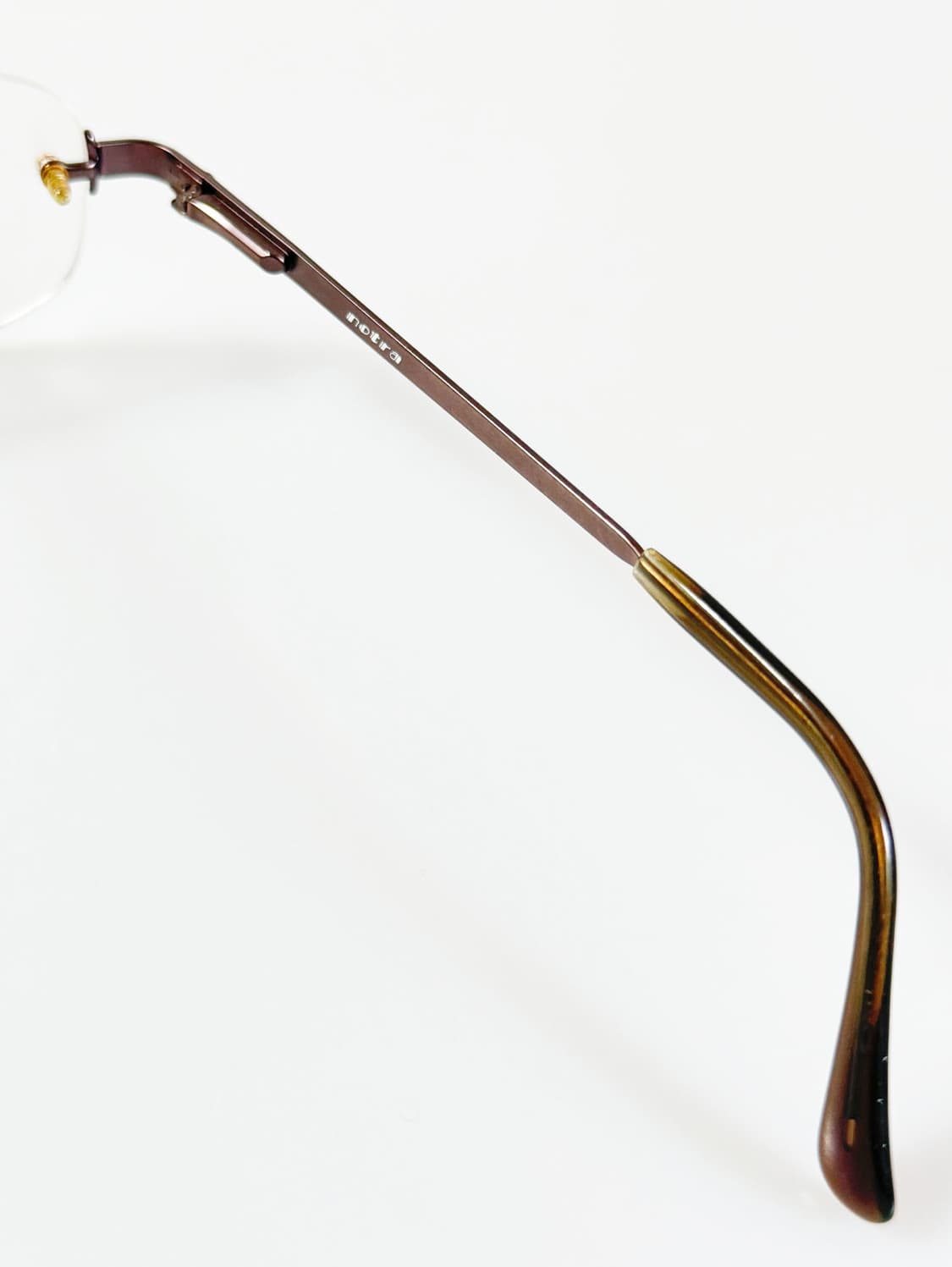 NOTRA 무테 브라운 메탈 스퀘어 빈티지 안경 상품이미지6