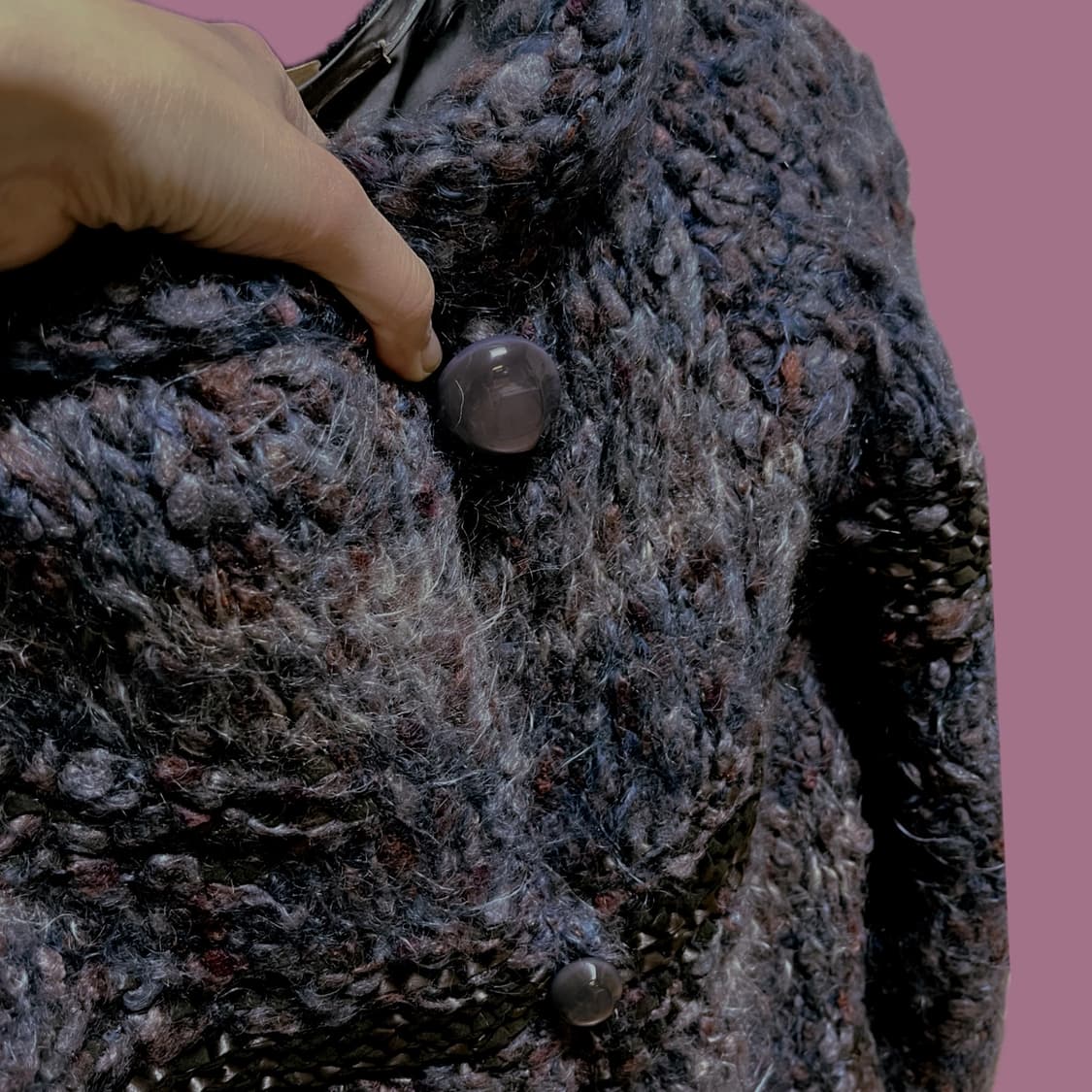 대장 히피 코트! 블루 니트 코트 / 니트 가디건 상품이미지5