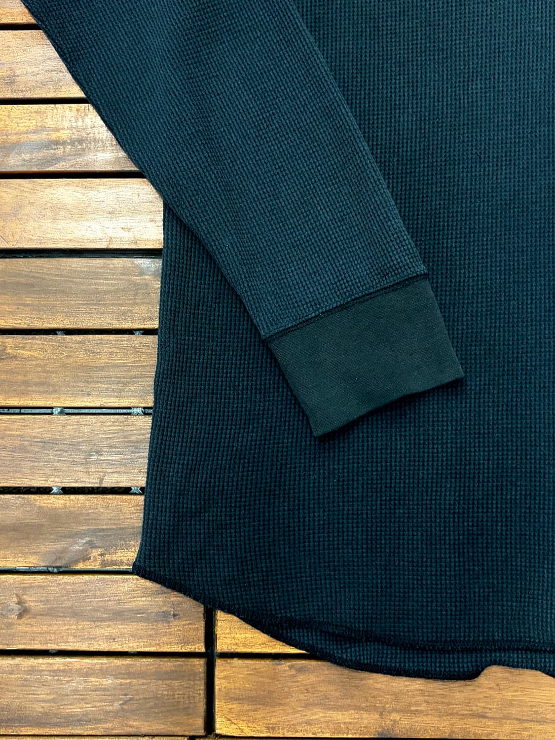 빈티지 와플 헨리넥 롱슬리브 티셔츠 (L) 상품이미지3