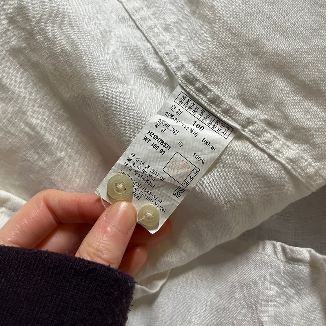 헤지스 린넨 반팔 화이트 셔츠 상품이미지6