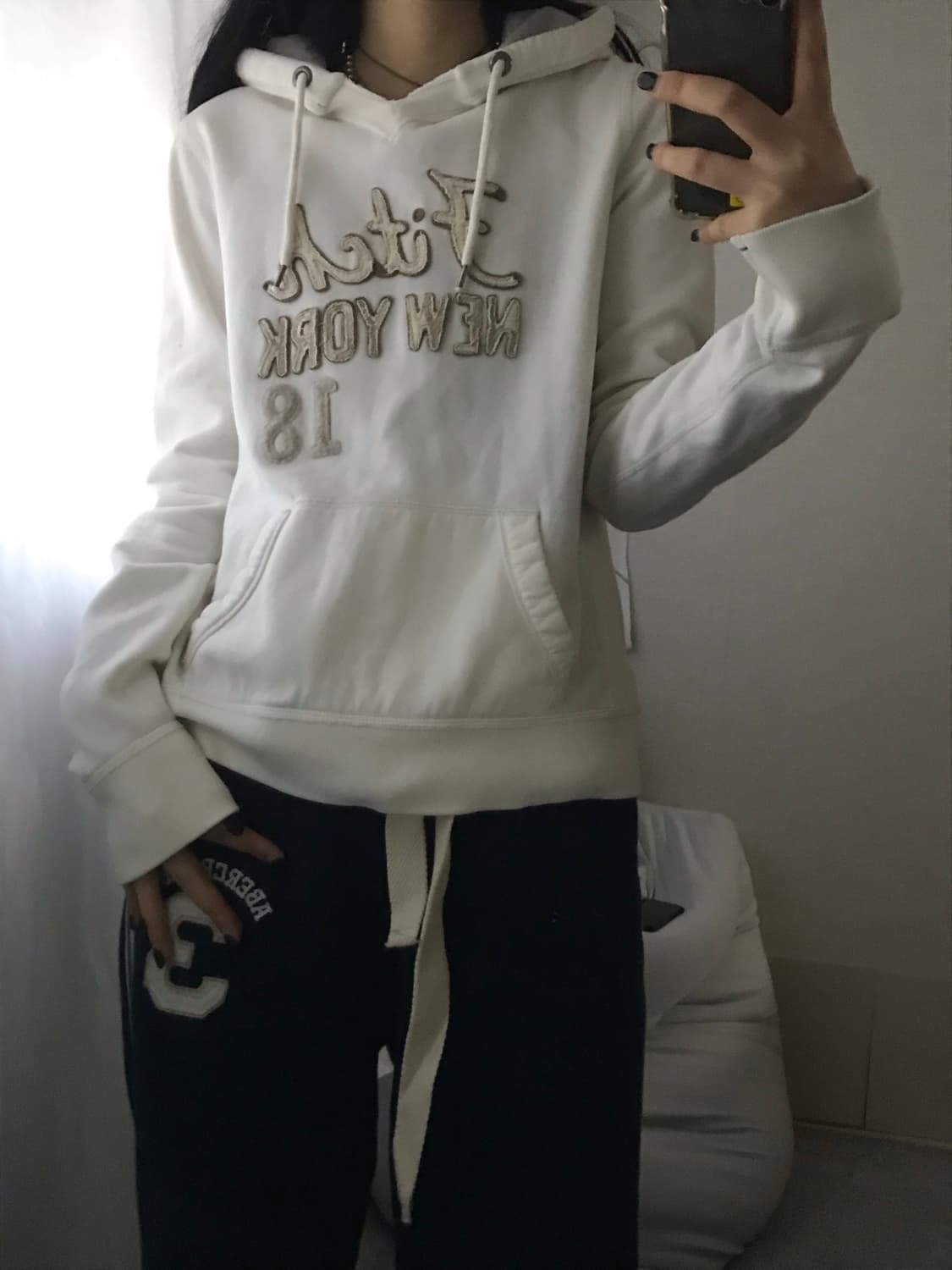 아베크롬비 화이트 후드티 상품이미지3