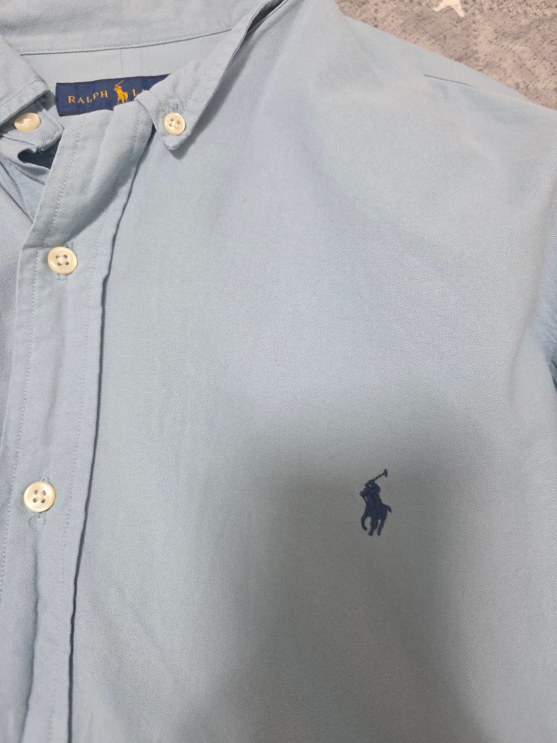 폴로 랄프로렌 연하늘 셔츠 XXL 오버핏 상품이미지4