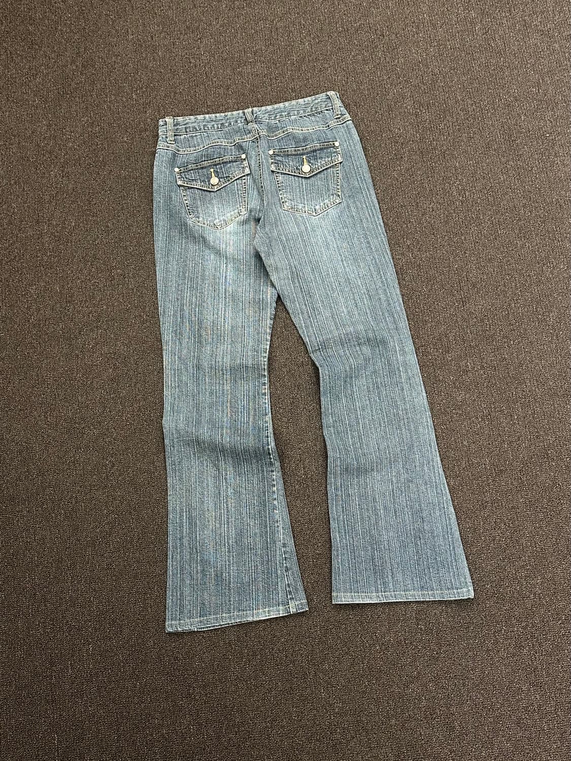 OS)Japanese vintage 여성 플라워 자수 부츠컷 팬츠 상품이미지9