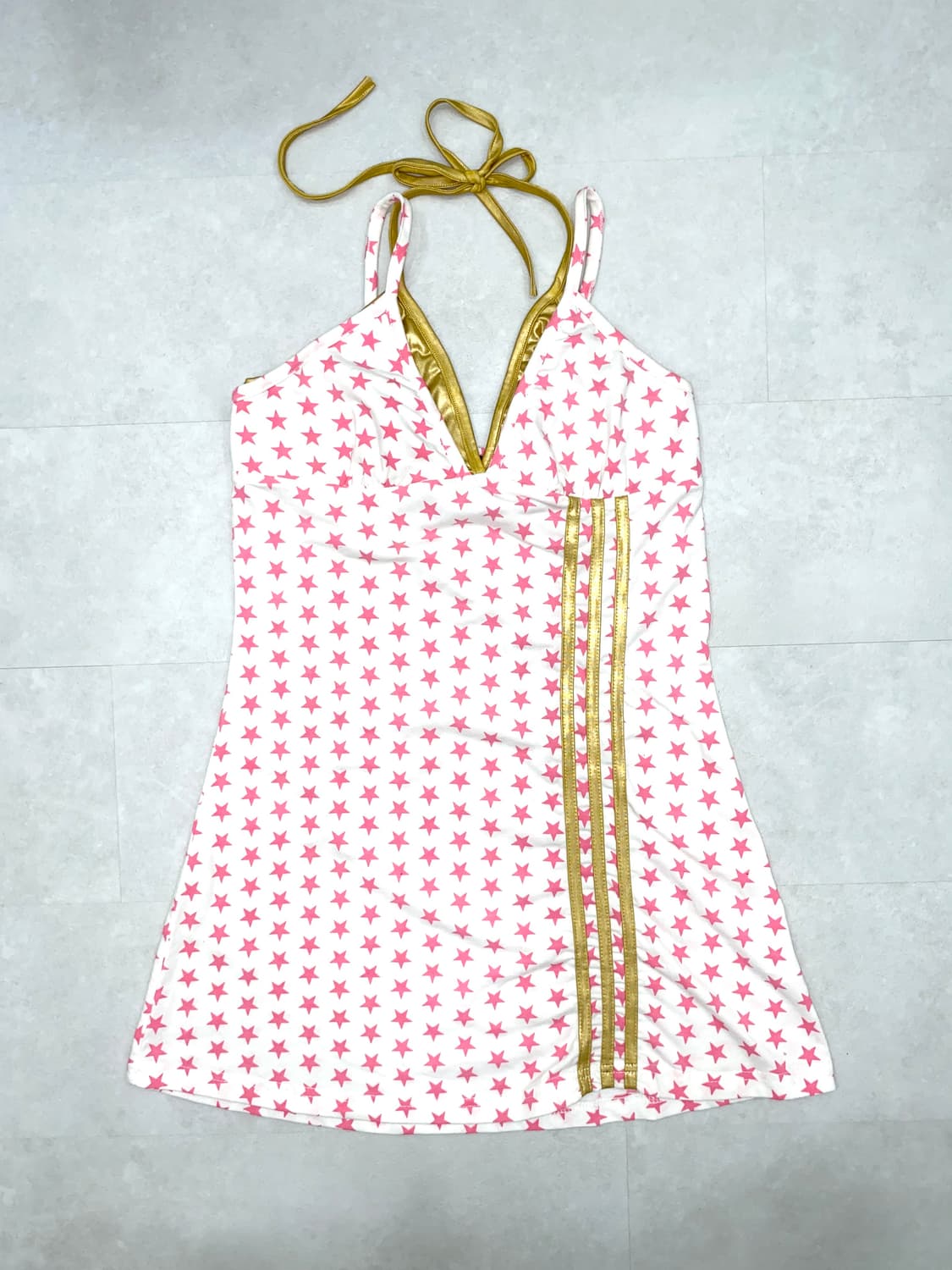 Star Pattern Halterneck Mini Dress 상품이미지2