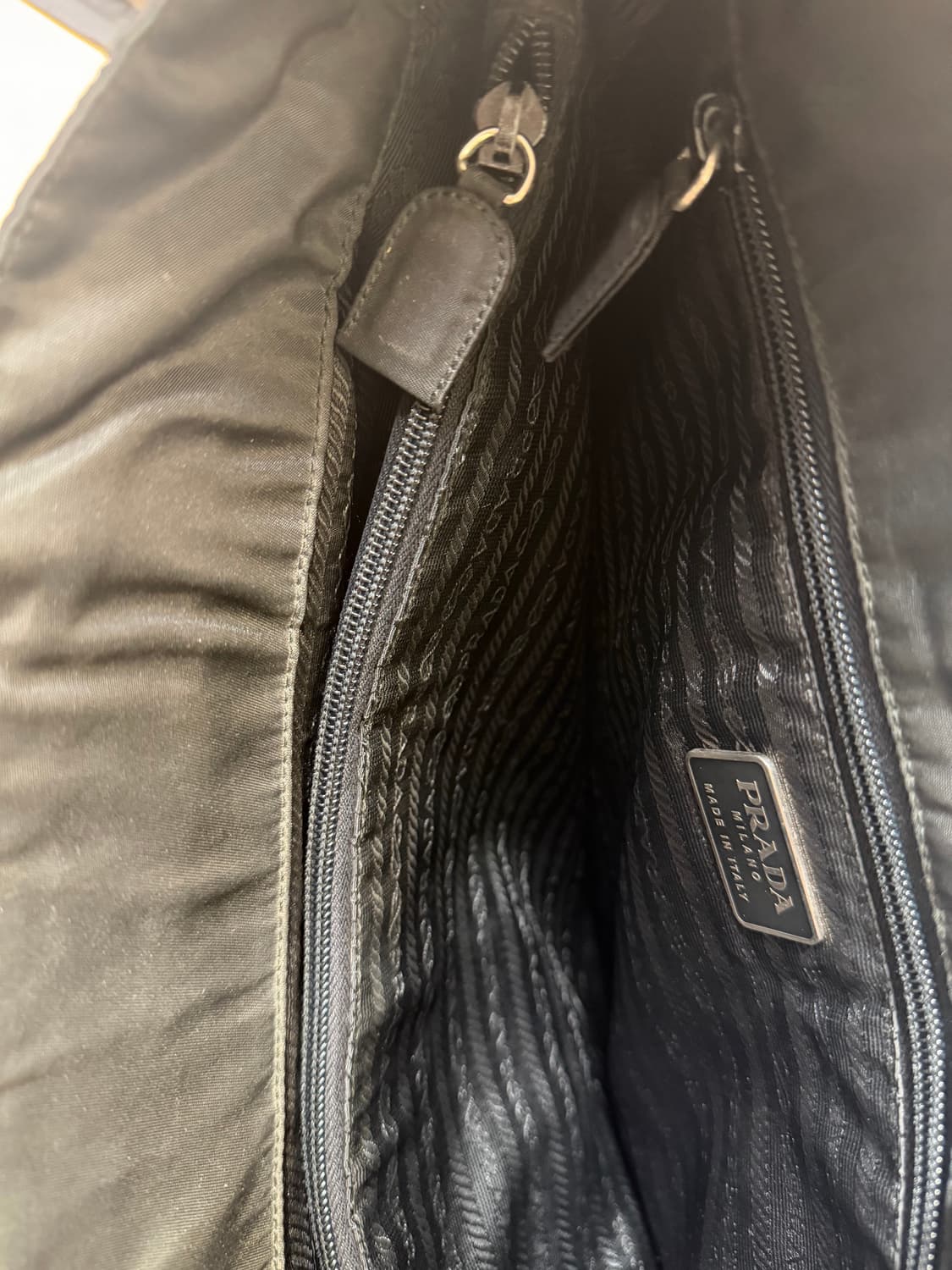 정품 프라다 포코노 나일론 블랙 토트백 숄더백 상품이미지5