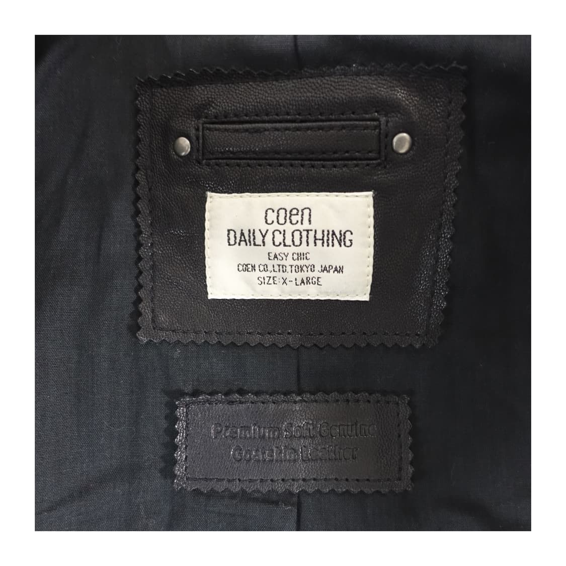 [XL]COEN 고트스킨 염소 가죽 레더 자켓 상품이미지8