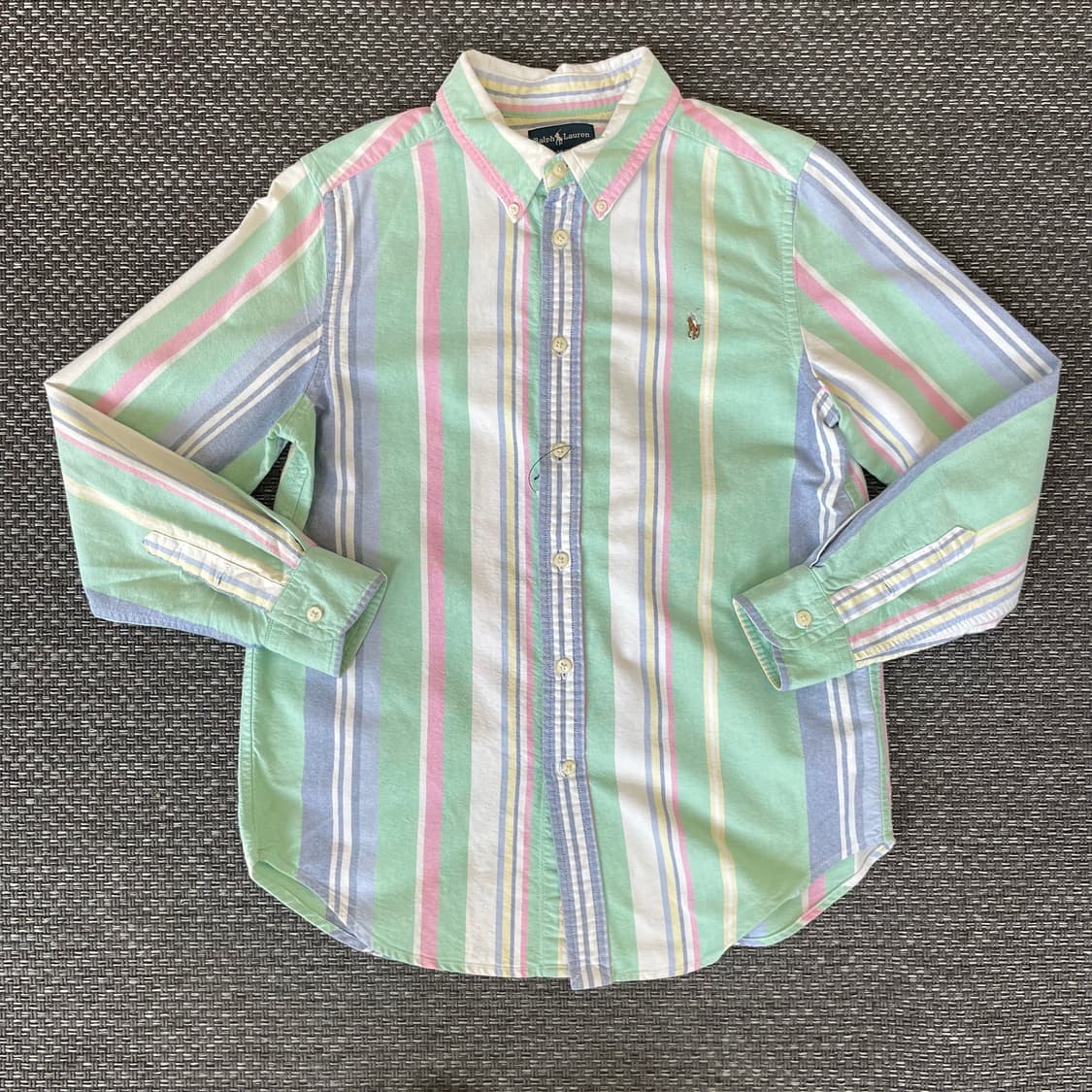 키즈 폴로랄프로렌 배색 스트라이프 셔츠 L(14-16) 상품이미지1