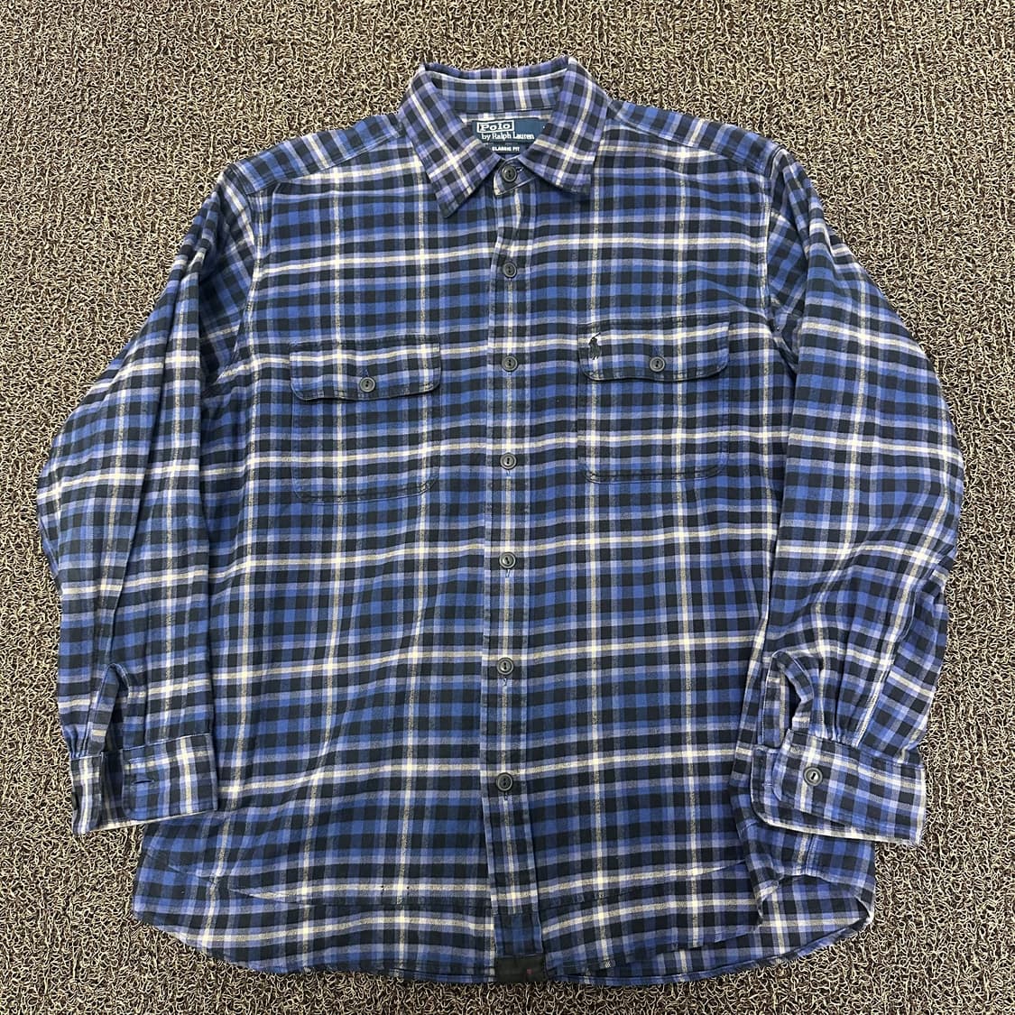 POLO 폴로 랄프로렌 체크 패턴 남방 셔츠 클래식핏 L 상품이미지1