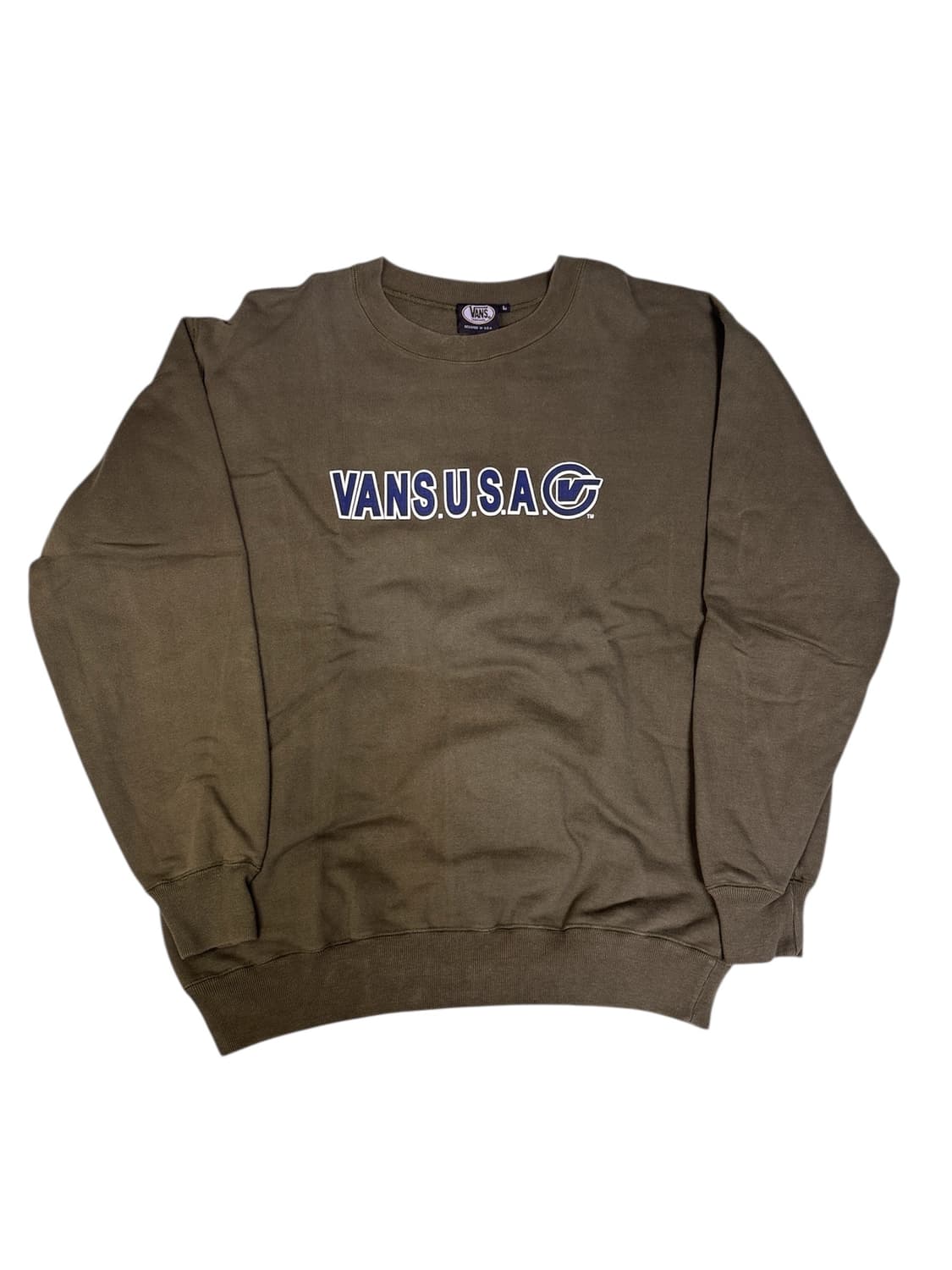 빈티지 90s 반스 VANS USA 스웻셔츠 맨투맨 올리브 L 상품이미지1