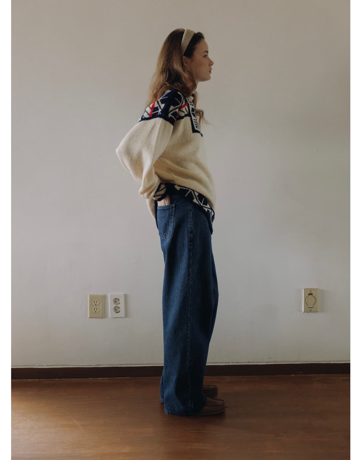 새상품) 파르벵 farven 코듀로이 데님 팬츠 M 상품이미지6