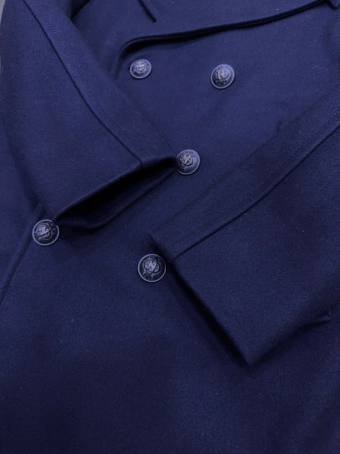 솔리드옴므 우영미 울 캐시미어 염소 가죽 배색 피코트 46 상품이미지7