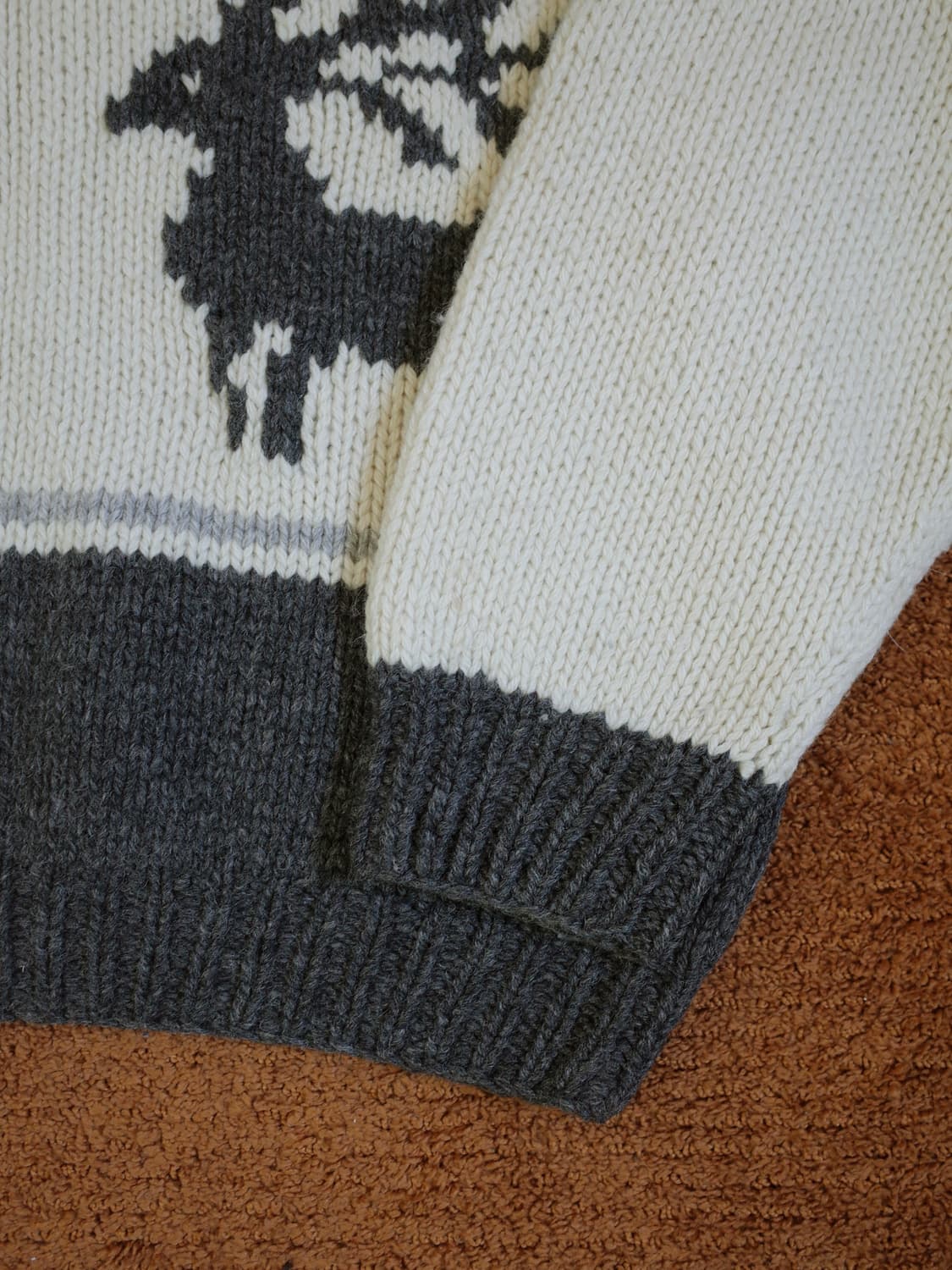 빈티지 헤비울 코위찬 니트 상품이미지3