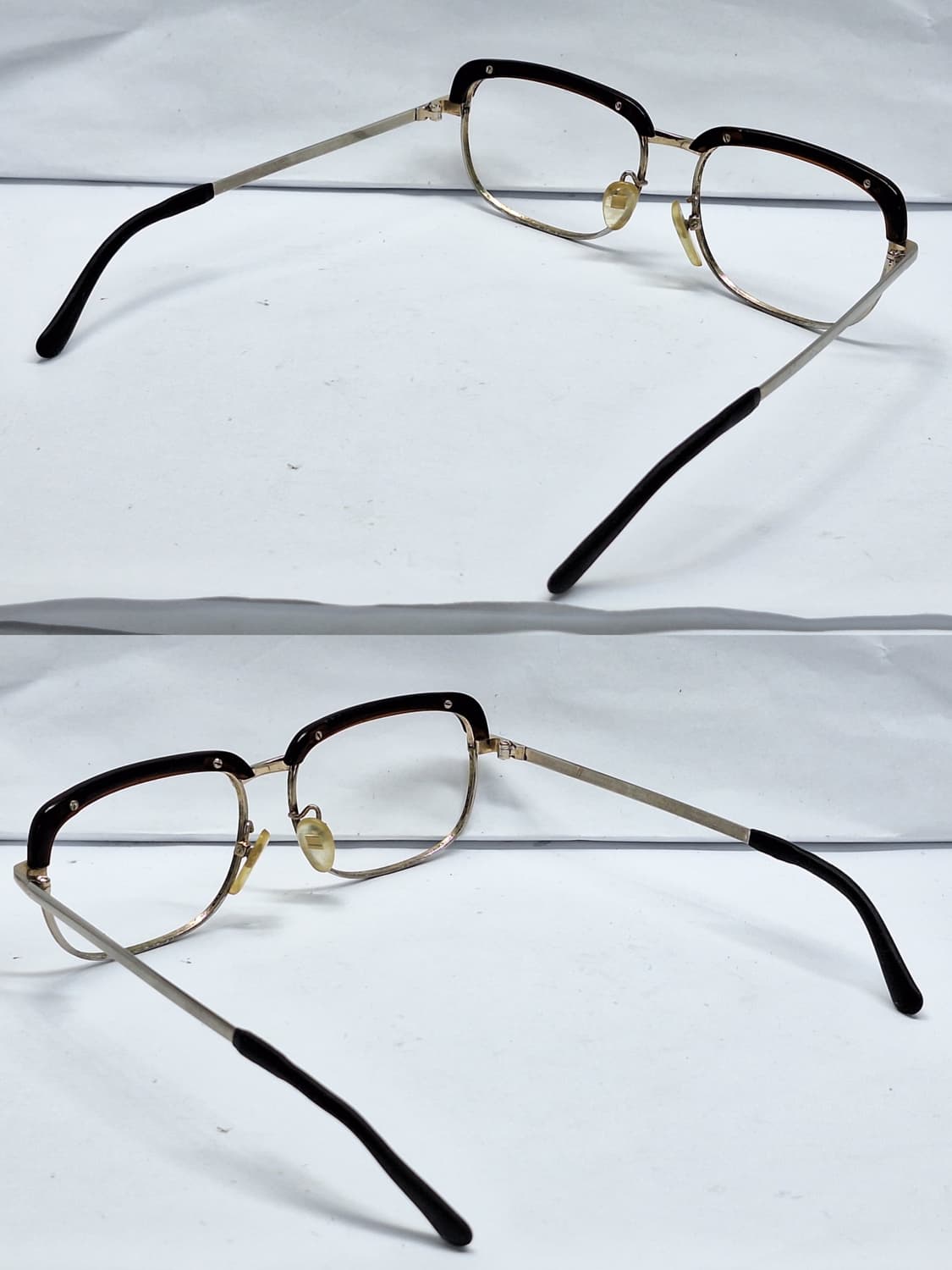 80s 일본 빈티지 스테인리스 브로우라인 하금테 안경테/수입 패션 클래식 상품이미지3