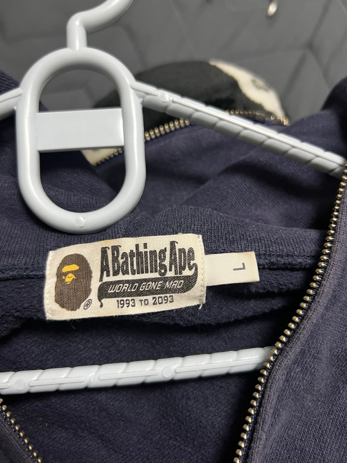 베이프 네이비 카모 후드집업 판매합니다 상품이미지3