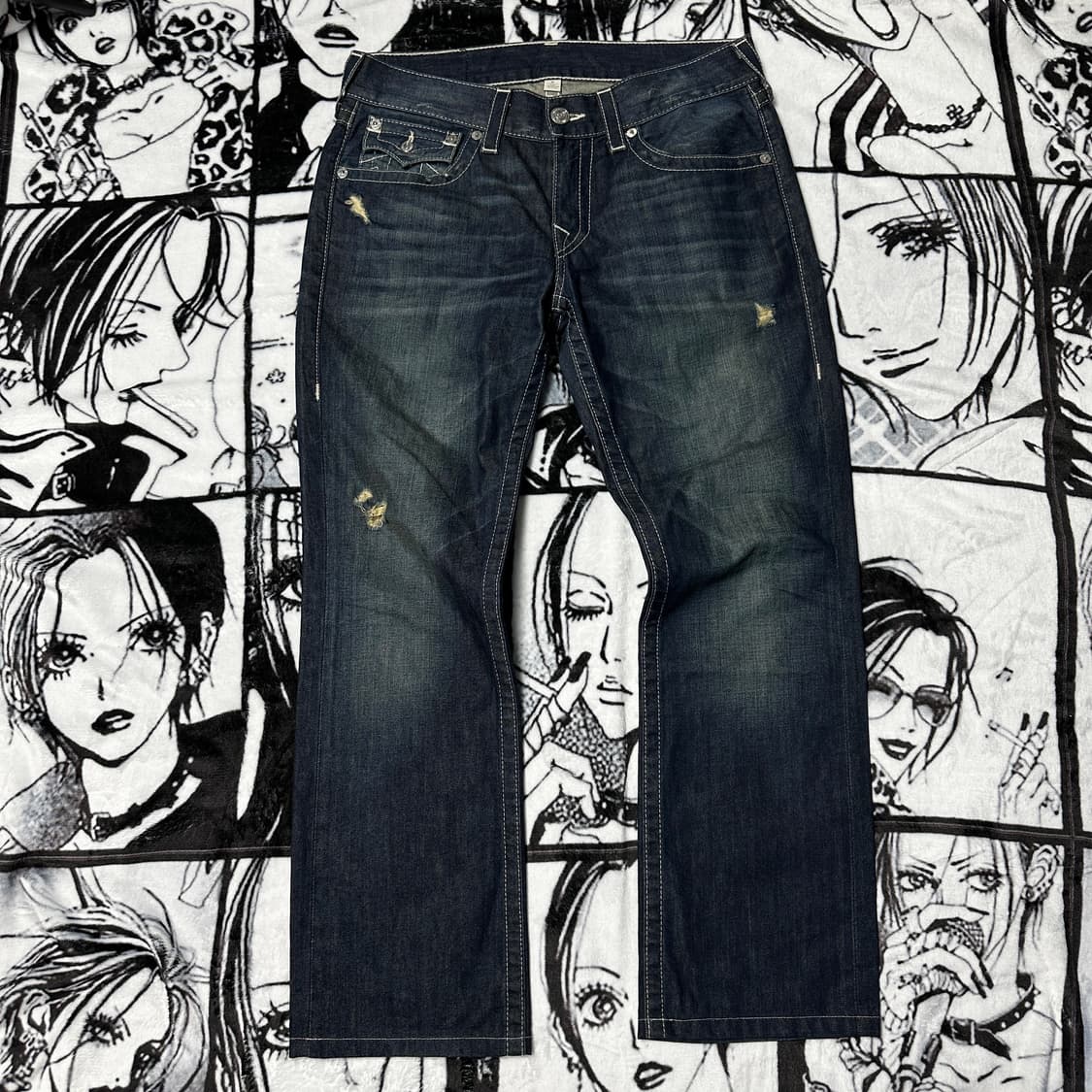 트루릴리젼 트루진 스트레이트 오버핏 데님팬츠 상품이미지4