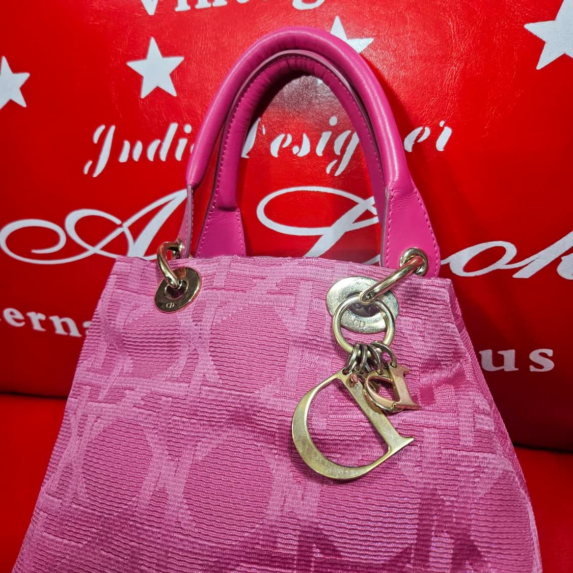 Christian Dior 빈티지 핫핑크 레이디 토트백  상품이미지2