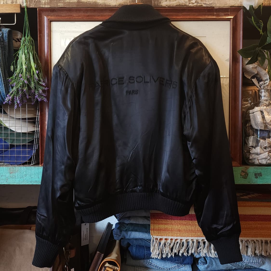 90년대 패브릭 솔리베르스 파워숄더 프렌치 숏자켓 F 상품이미지3