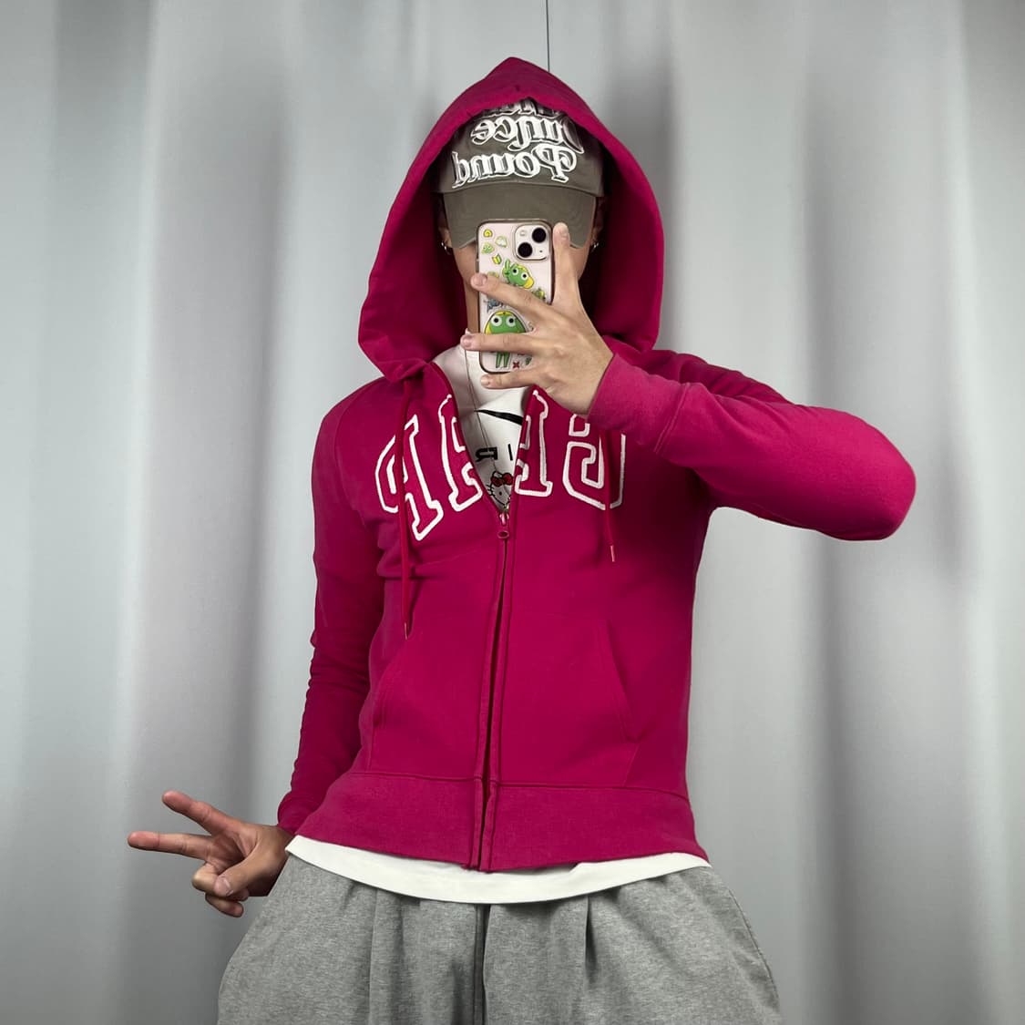 <갭 빅 로고 핑크 후드집업> No.1372 상품이미지2