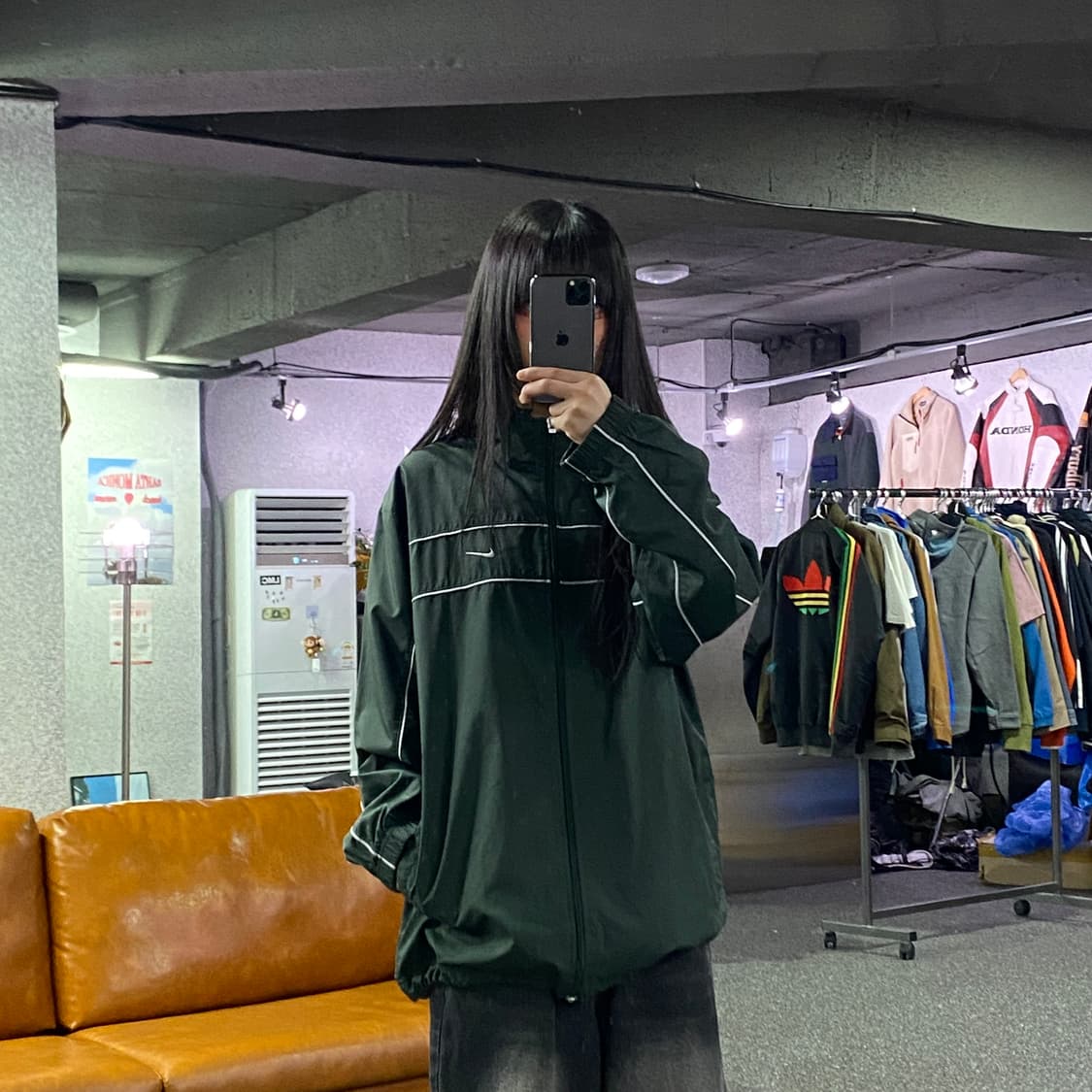 나이키 올드스쿨 스우시 딥그린 바람막이 자켓 B4571 상품이미지1