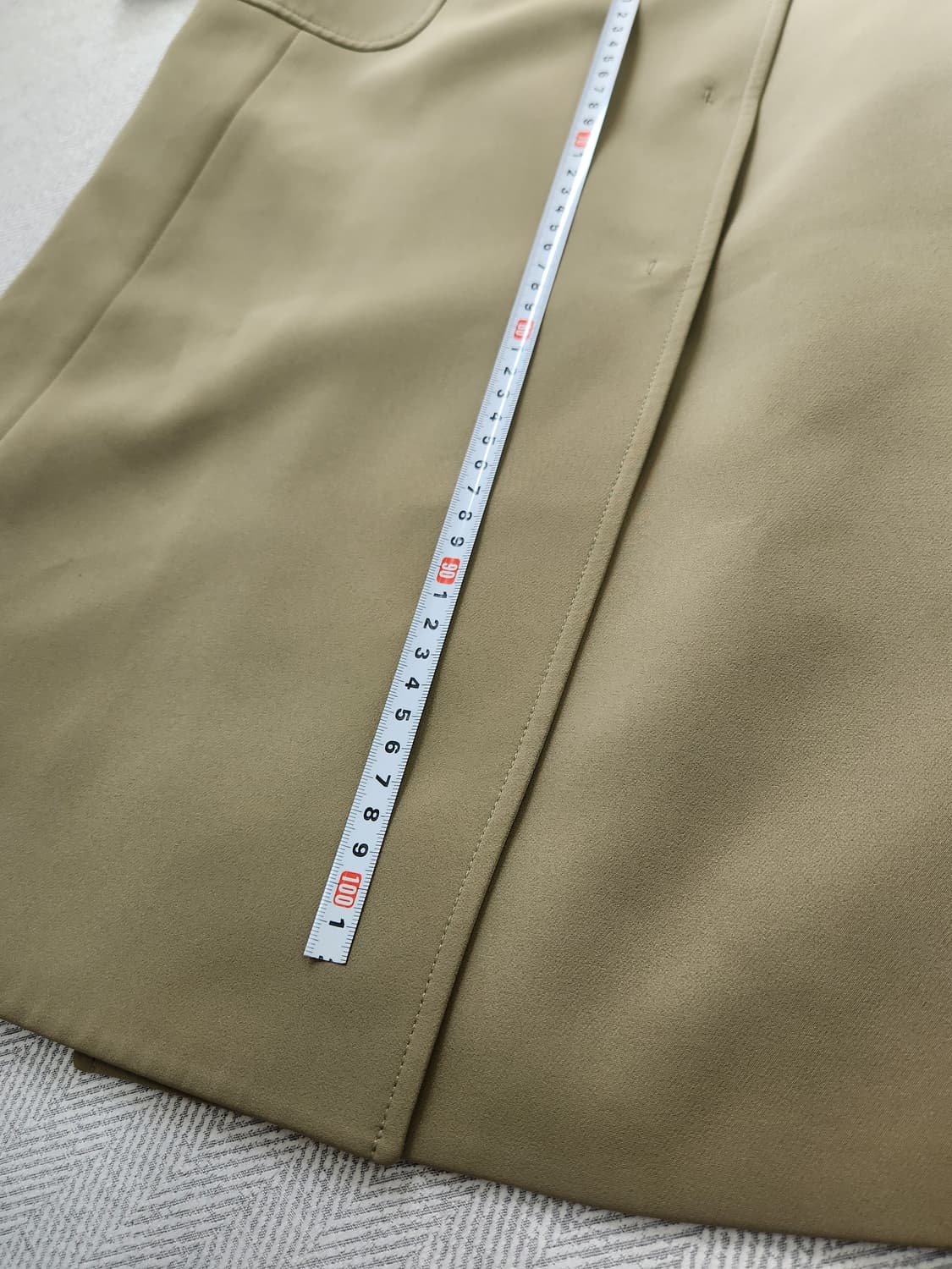 [66] 에셀리아  더블버튼 7부 롱 원피스 연카키  하객룩 오피스룩 상품이미지6