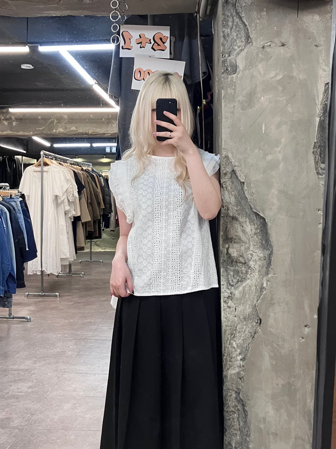 빈티지 레이스 슬리브리스 화이트 #csz4097 상품이미지2