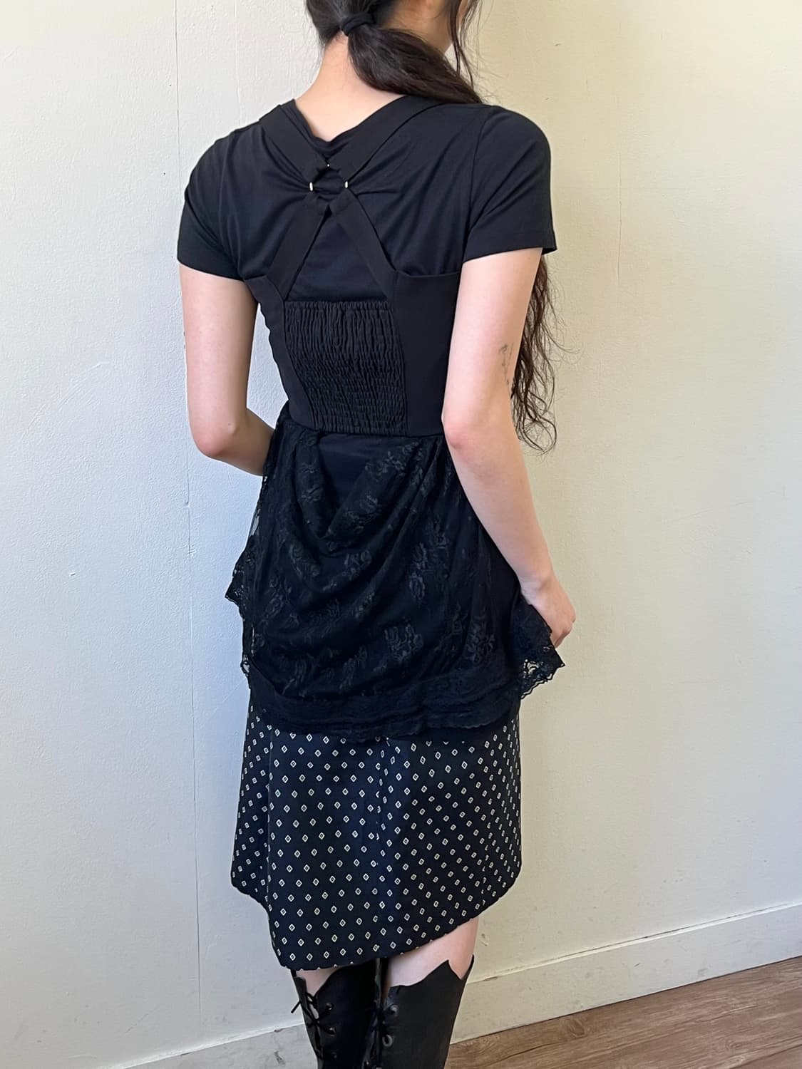 BUBBLES 블랙 뷔스티에 탑 상품이미지7