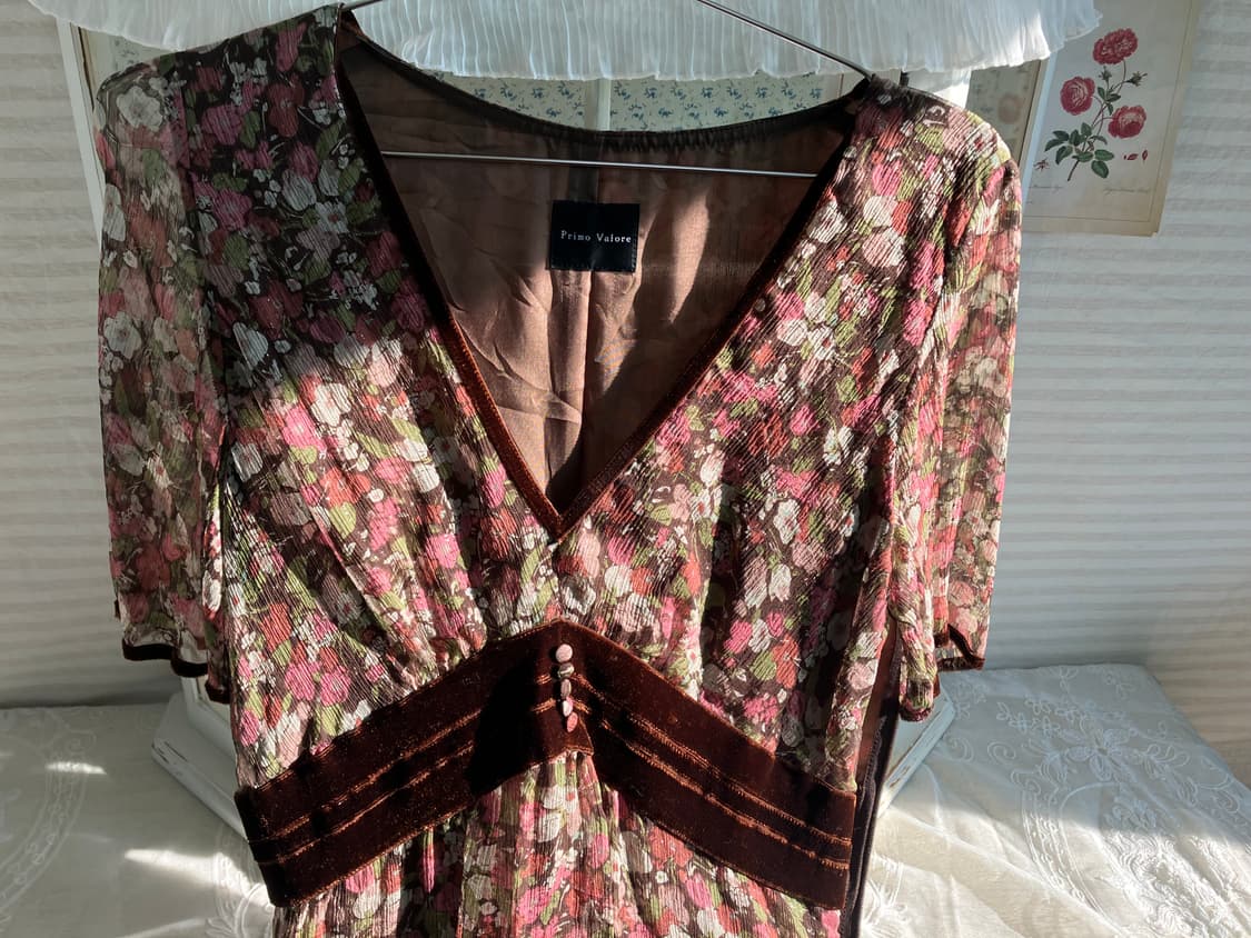 Primo Valore 앤틱 쉬폰 원피스 상품이미지7