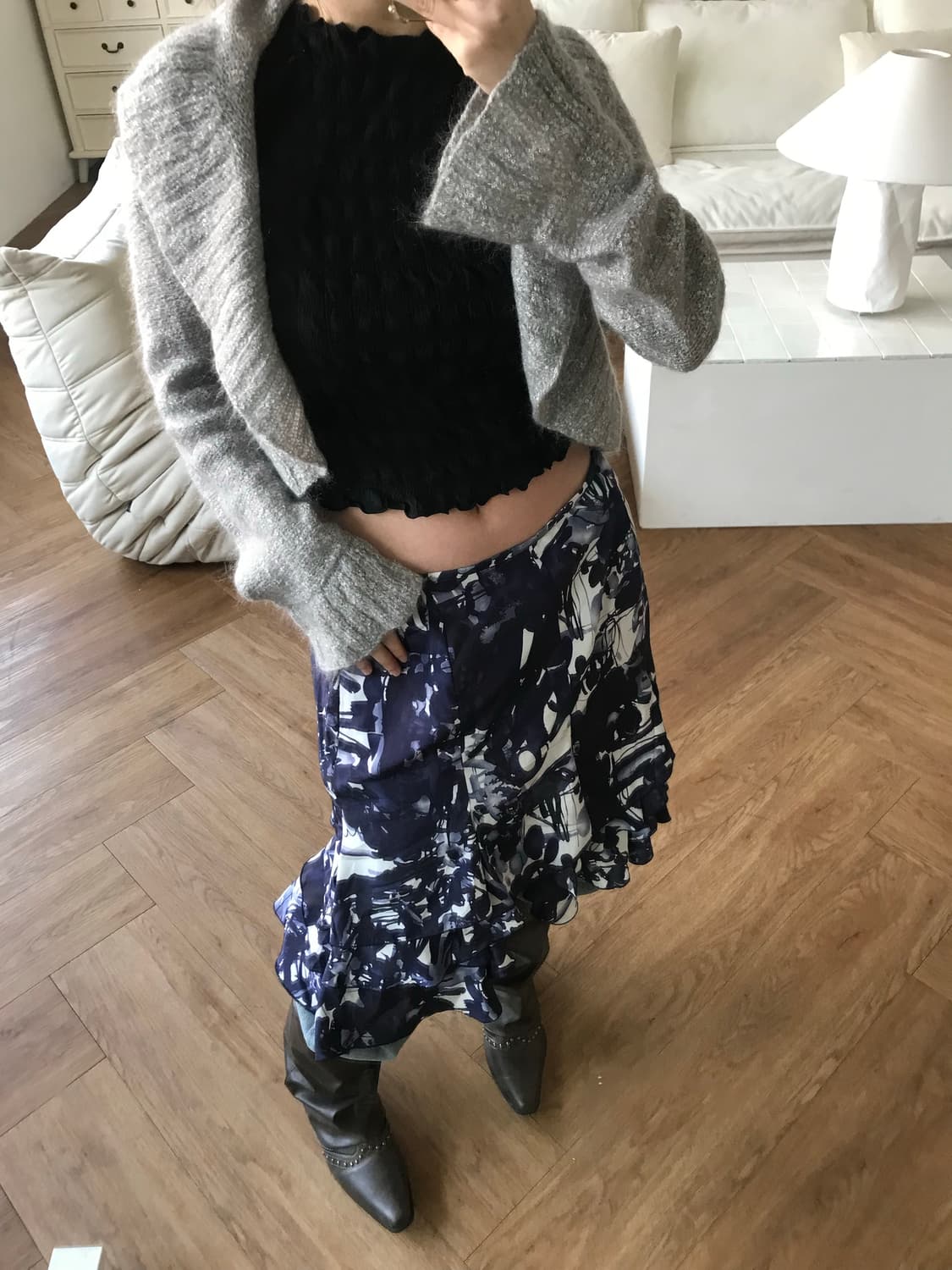 vintage grey cardigan 상품이미지6