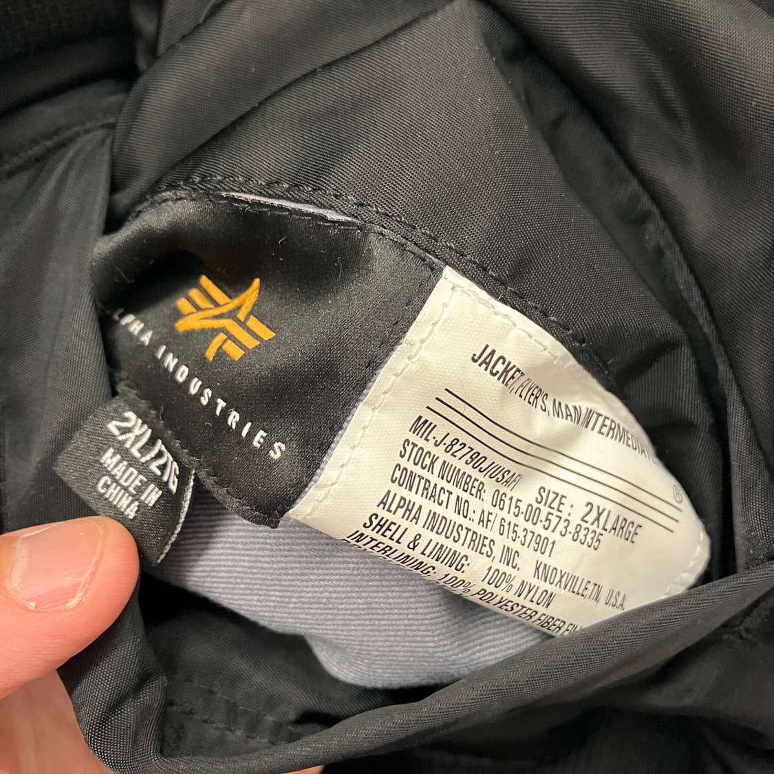 N164 알파인더스트리 양면 항공점퍼 ma1 블랙 그레이 상품이미지3