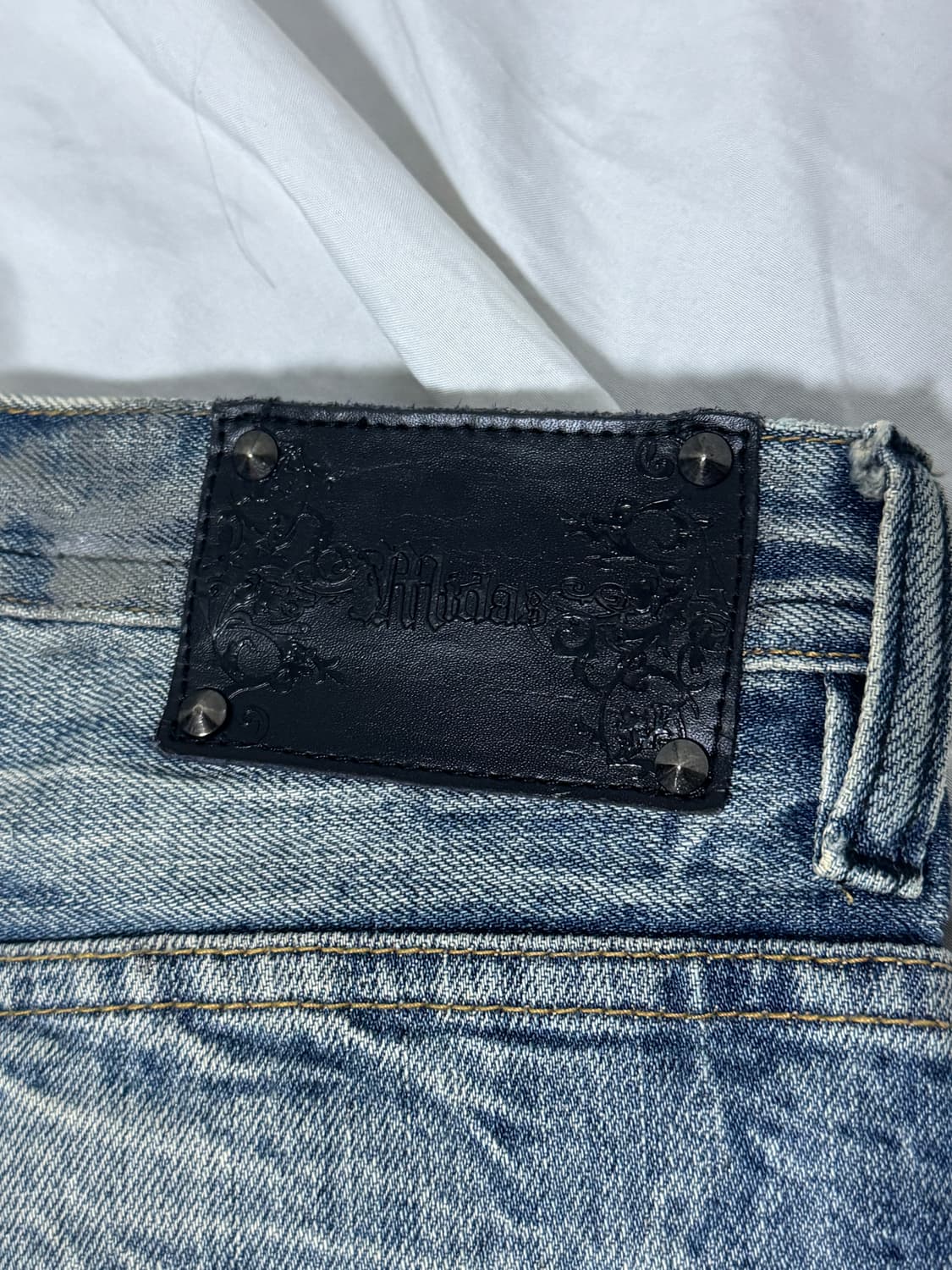 Midas 워싱 가공 디스트로이드 데님 쇼츠 y2k vkei 토네이도마트 상품이미지6