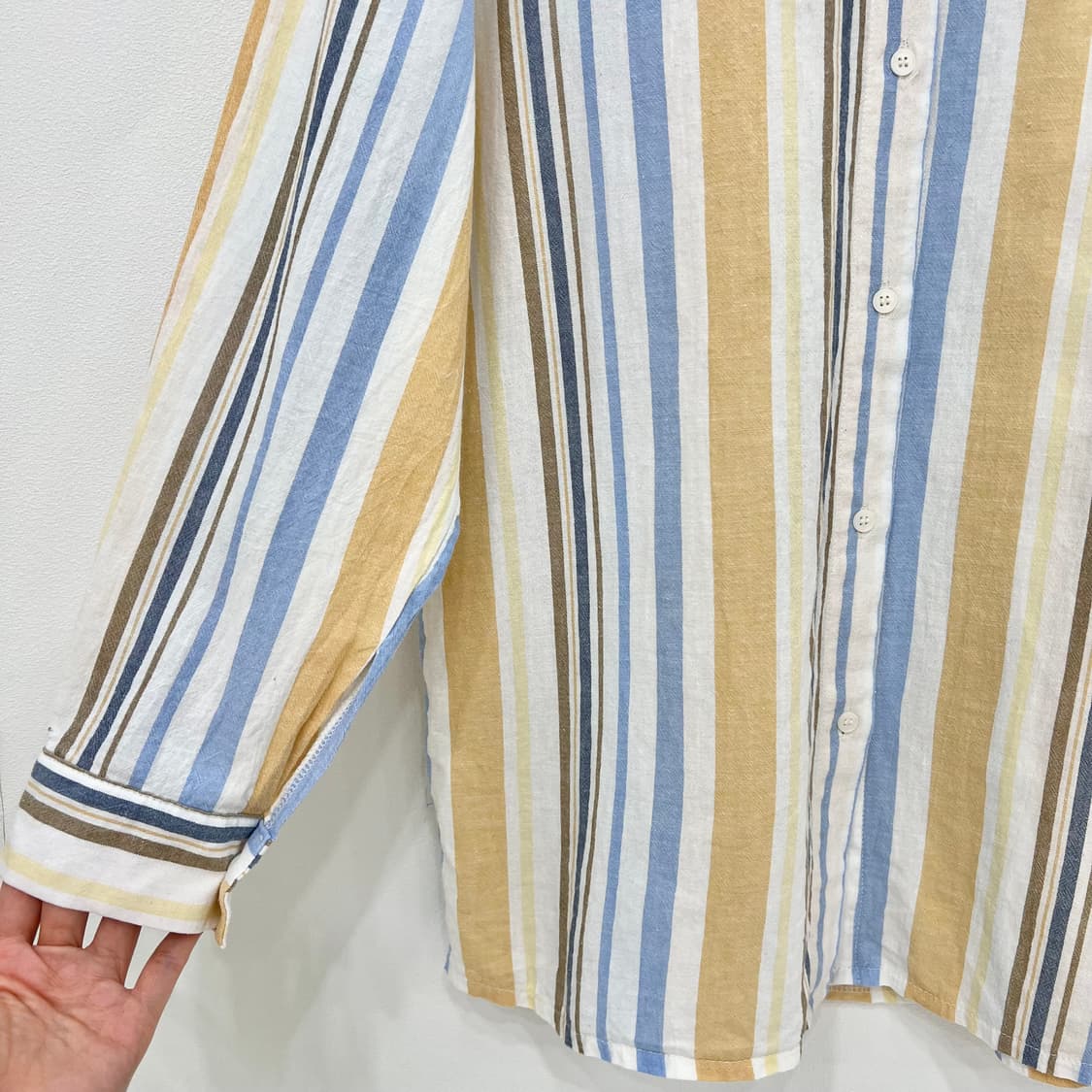 스트라이프 거즈면 셔츠 여성남방 상품이미지3