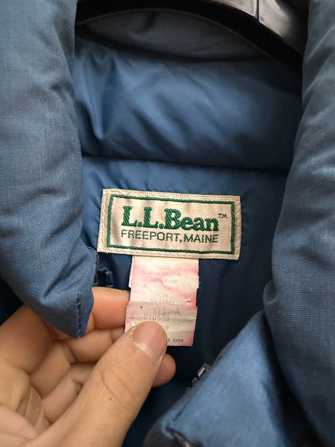 빈티지 L.L.Bean 엘엘빈 다운 베스트 블루 M사이즈 상품이미지2